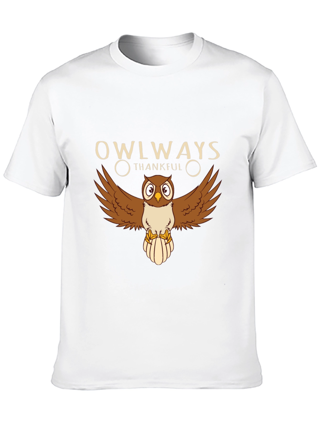 Owlways Thankful Black Graphic Tee