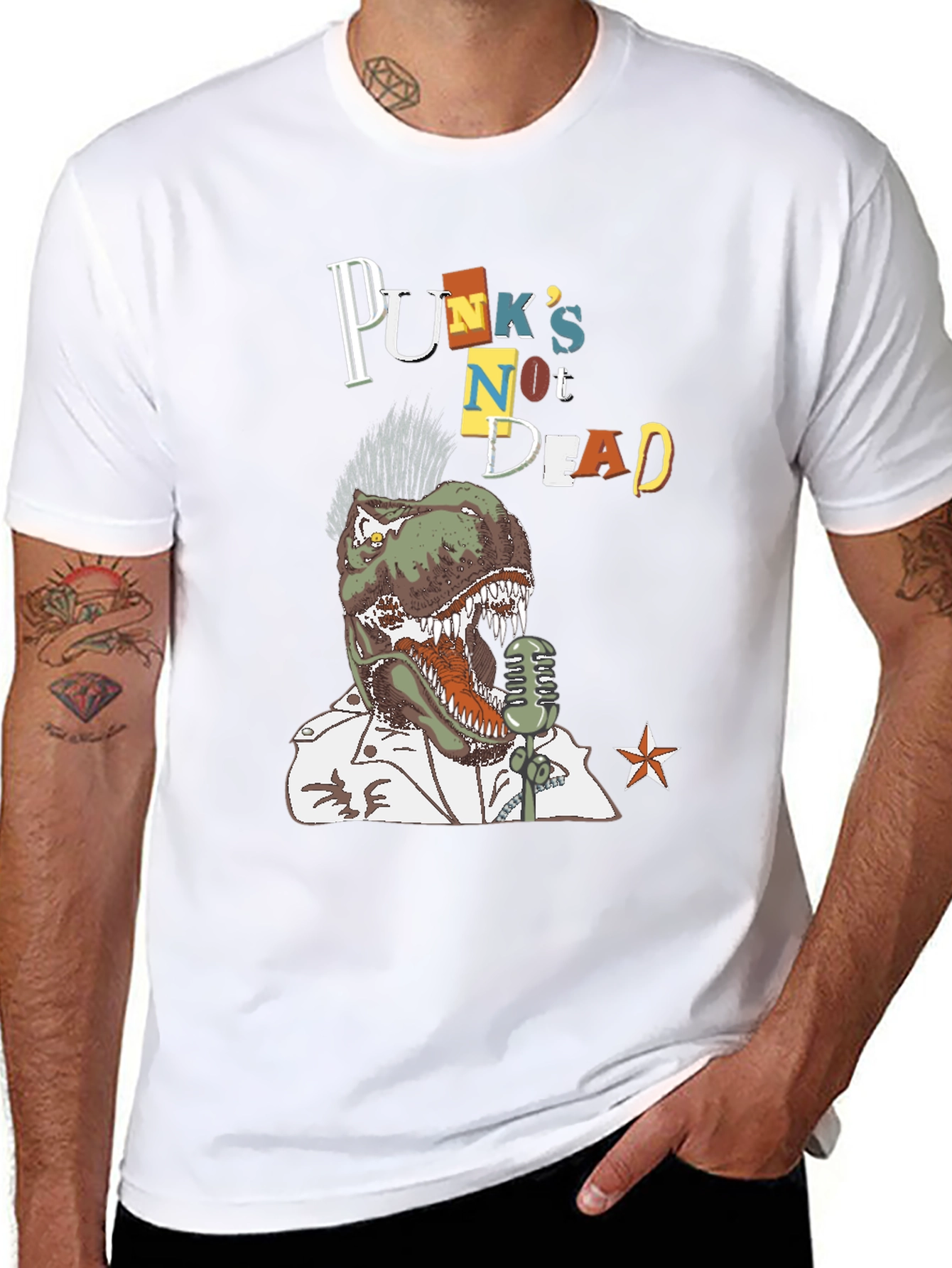 Punks Not Dead Dinosaur T-Shirt