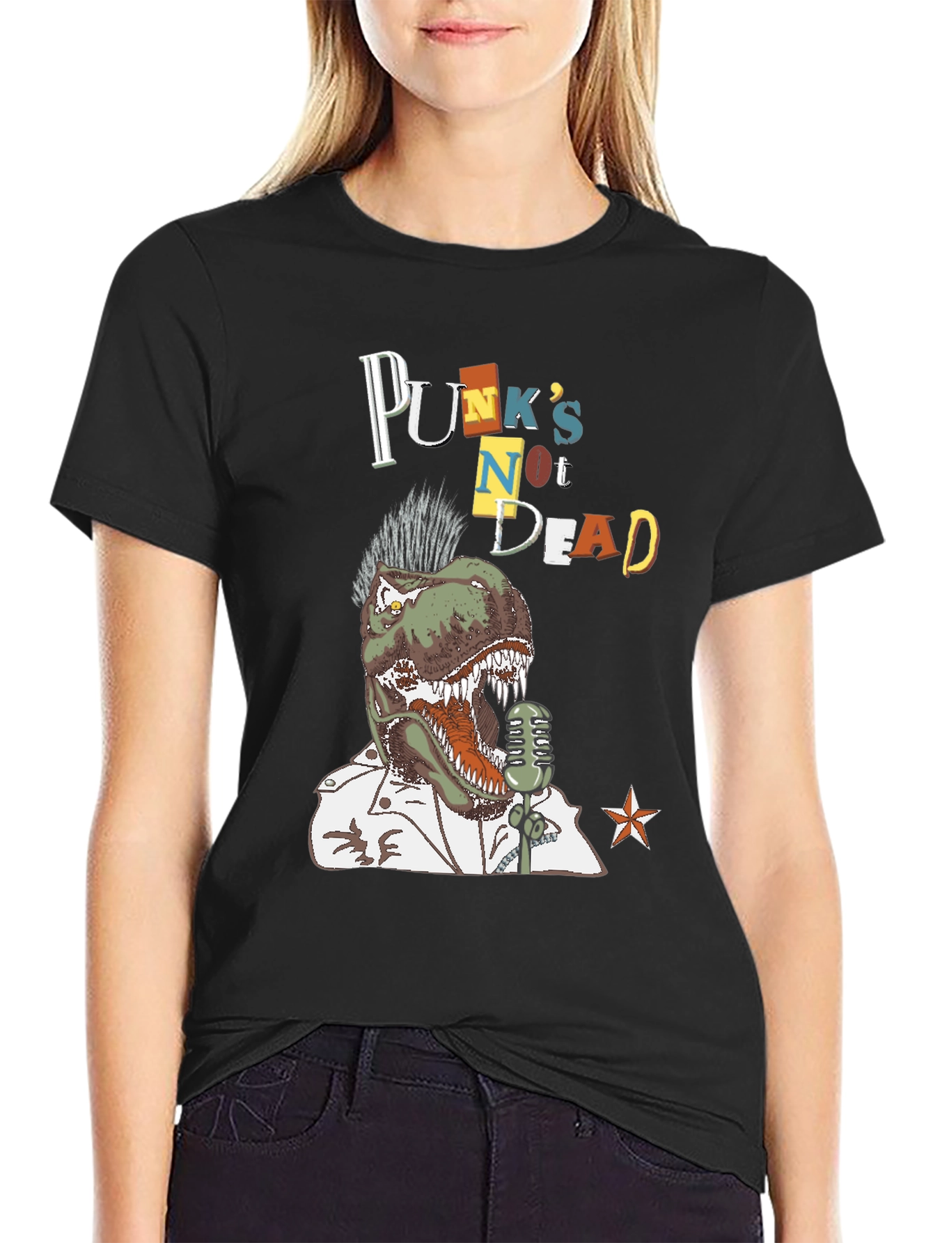 Punks Not Dead Dinosaur T-Shirt