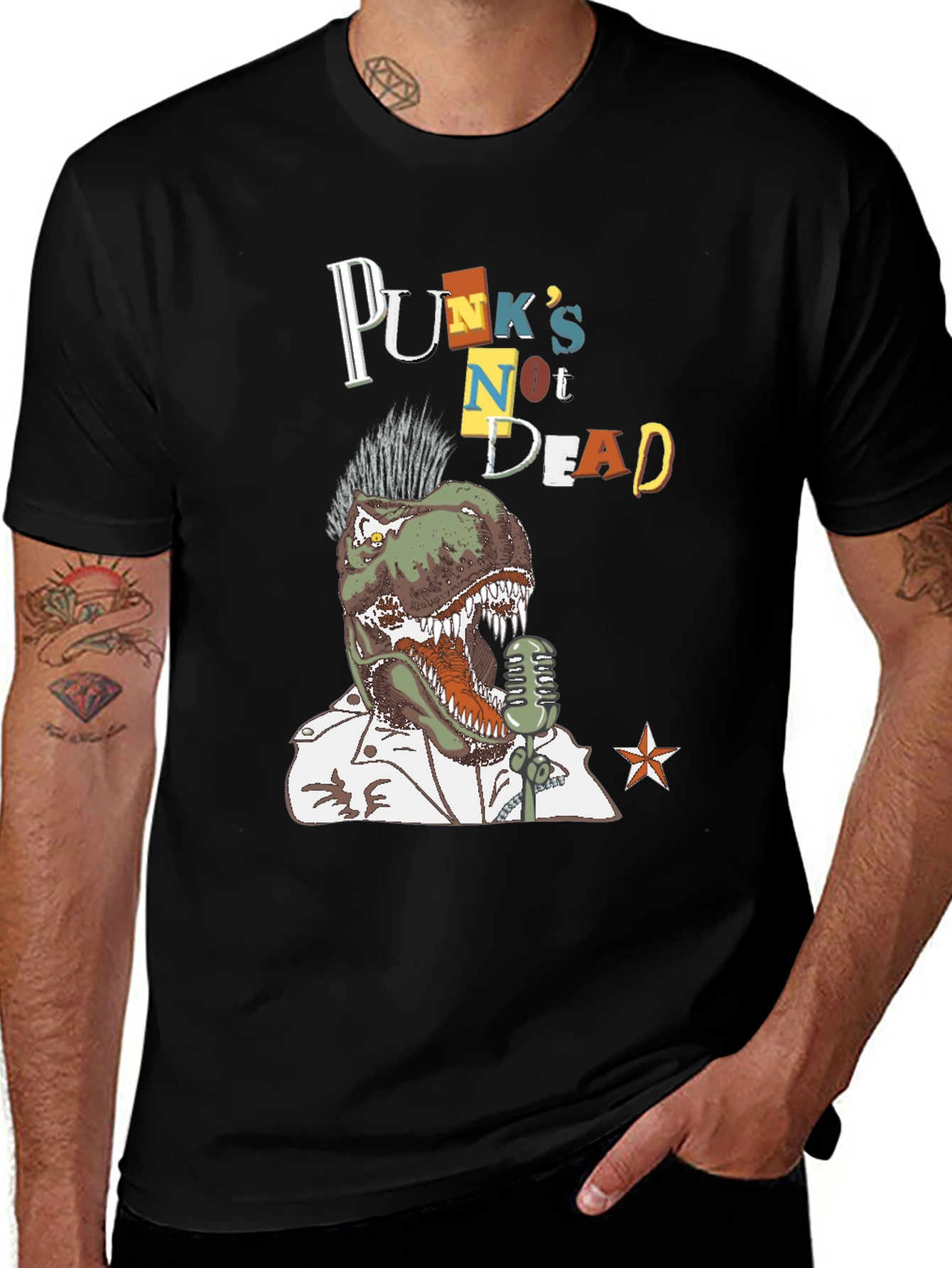 Punks Not Dead Dinosaur T-Shirt