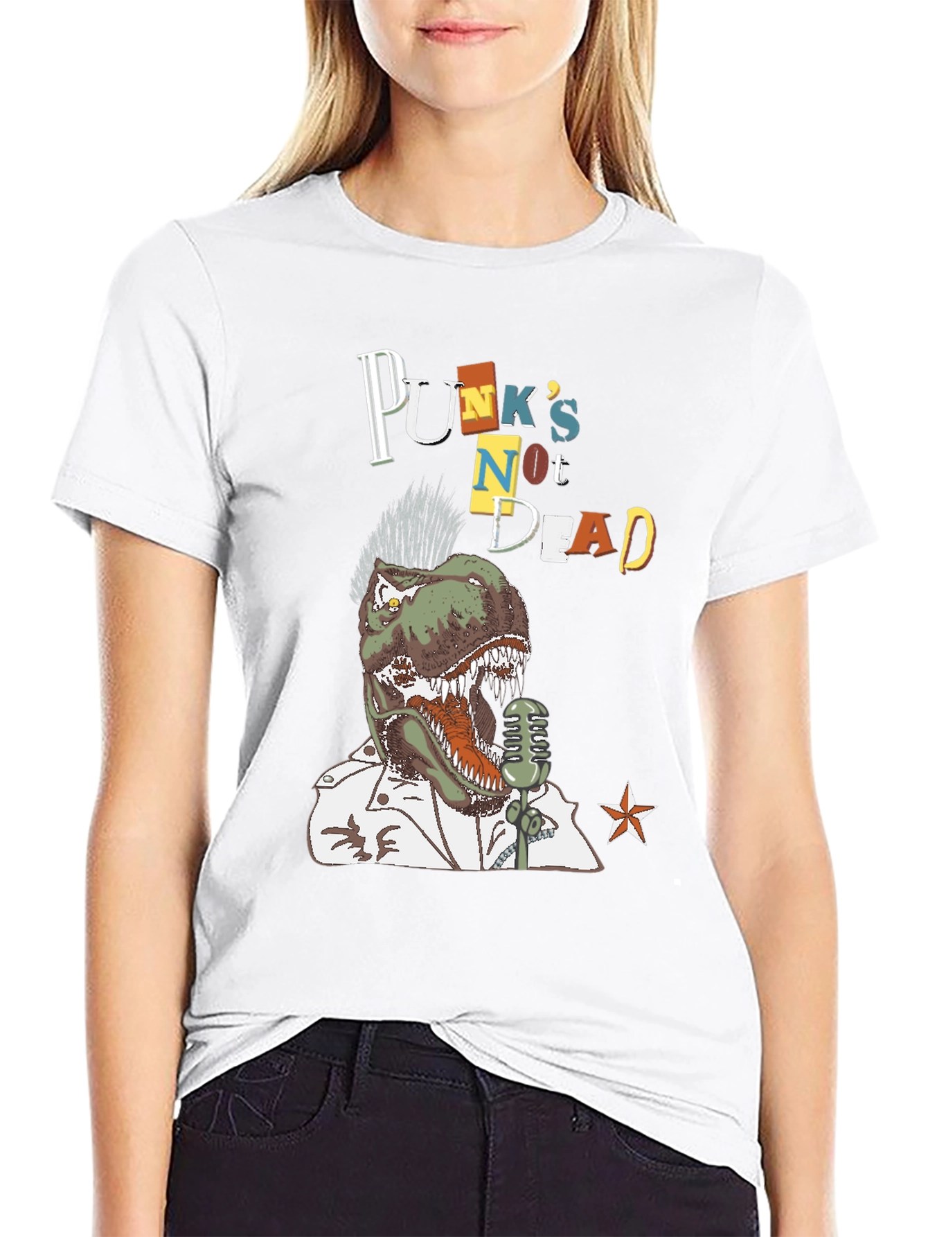 Punks Not Dead Dinosaur T-Shirt