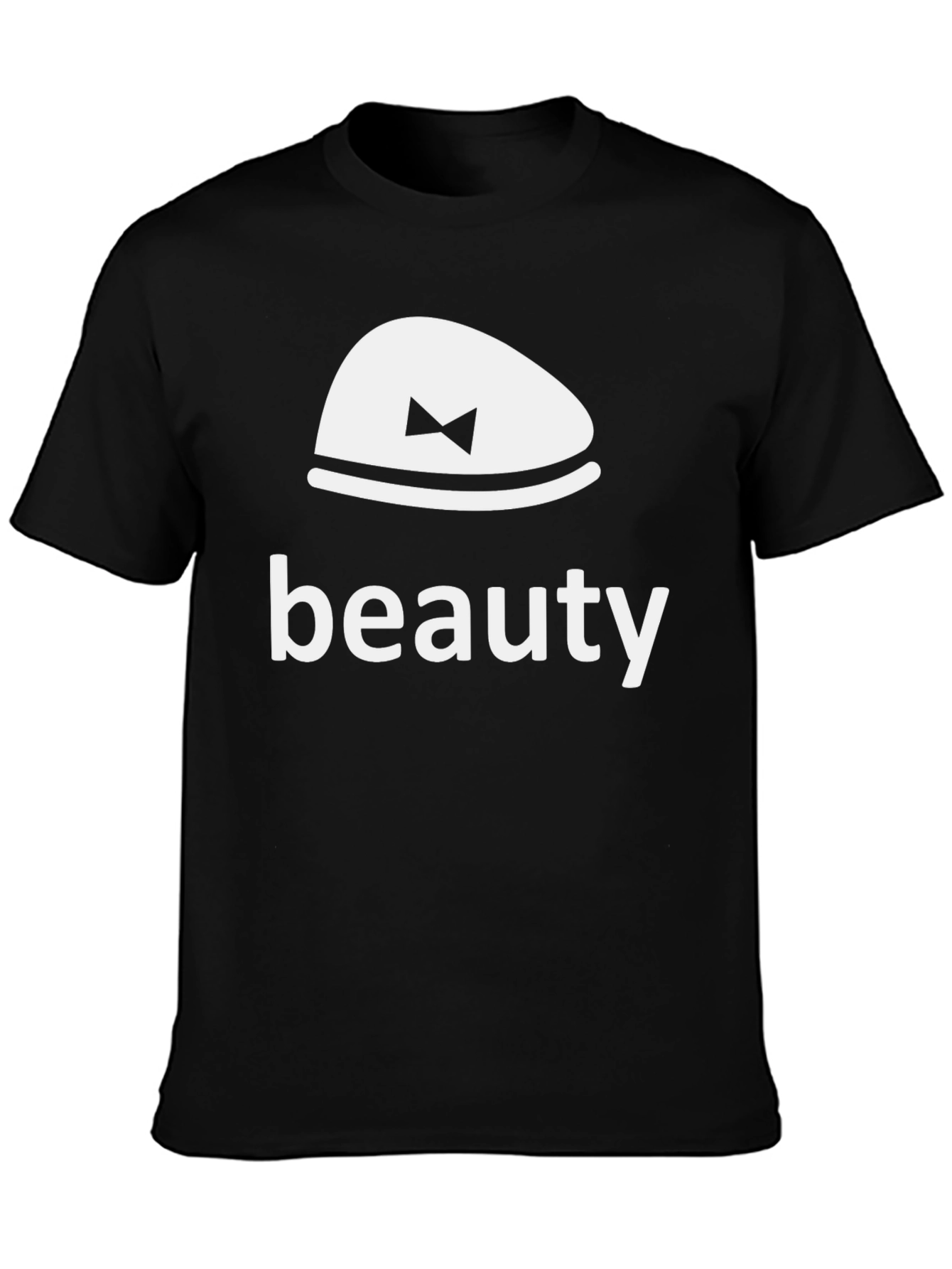 Beauty Bowtie Graphic Tee - Stylish Black T-Shirt