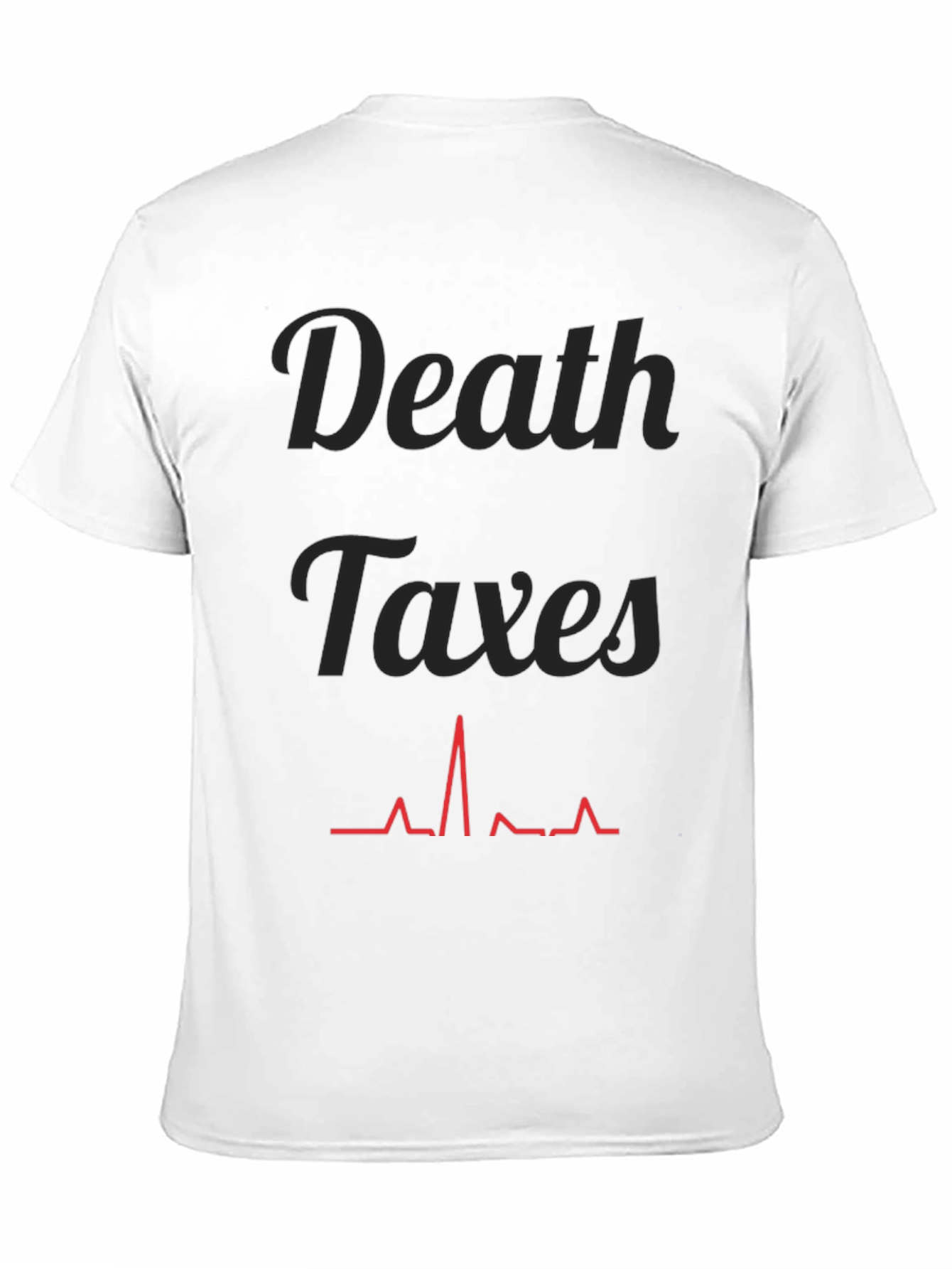 Death Taxes Heartbeat Graphic Tee - Black