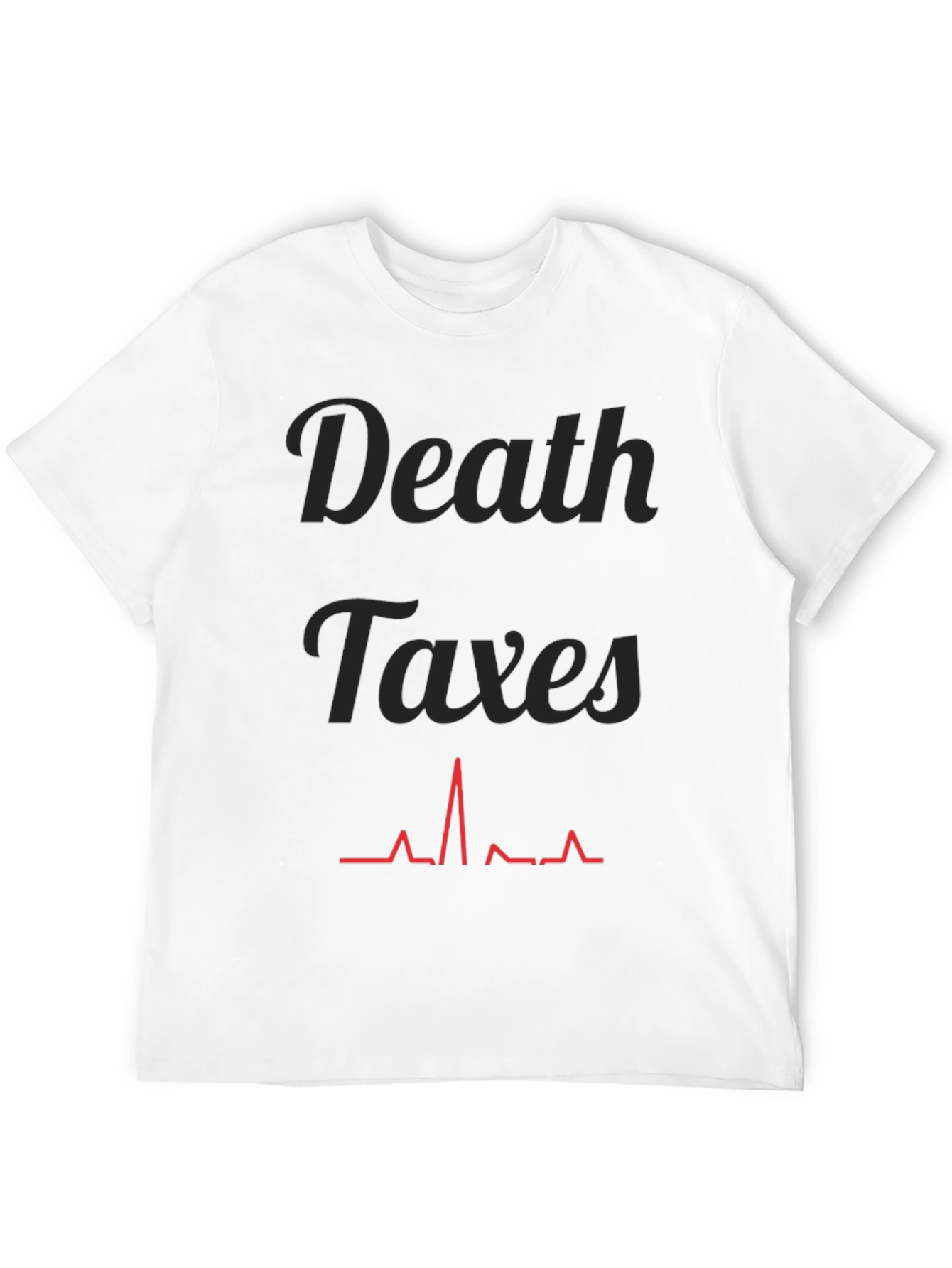 Death Taxes Heartbeat Graphic Tee - Black