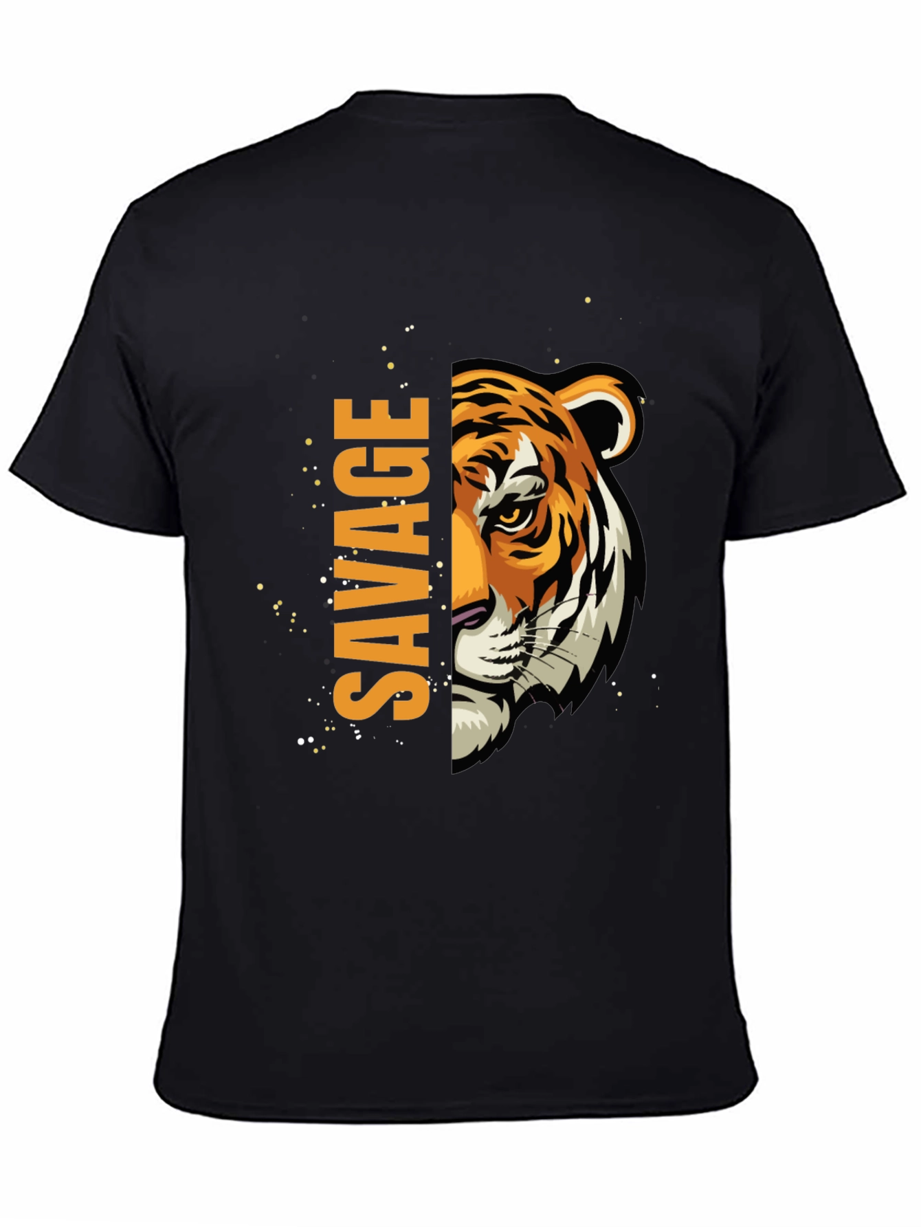 Savage Tiger Graphic Black T-Shirt