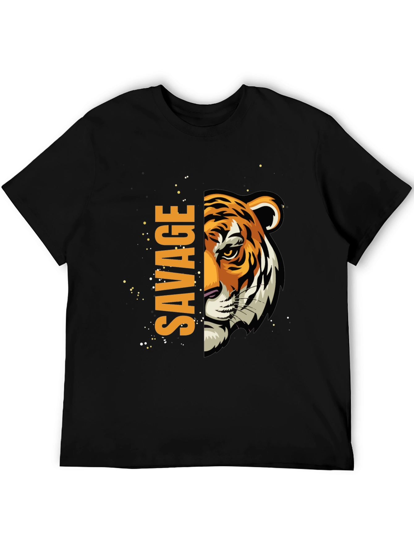 Savage Tiger Graphic Black T-Shirt