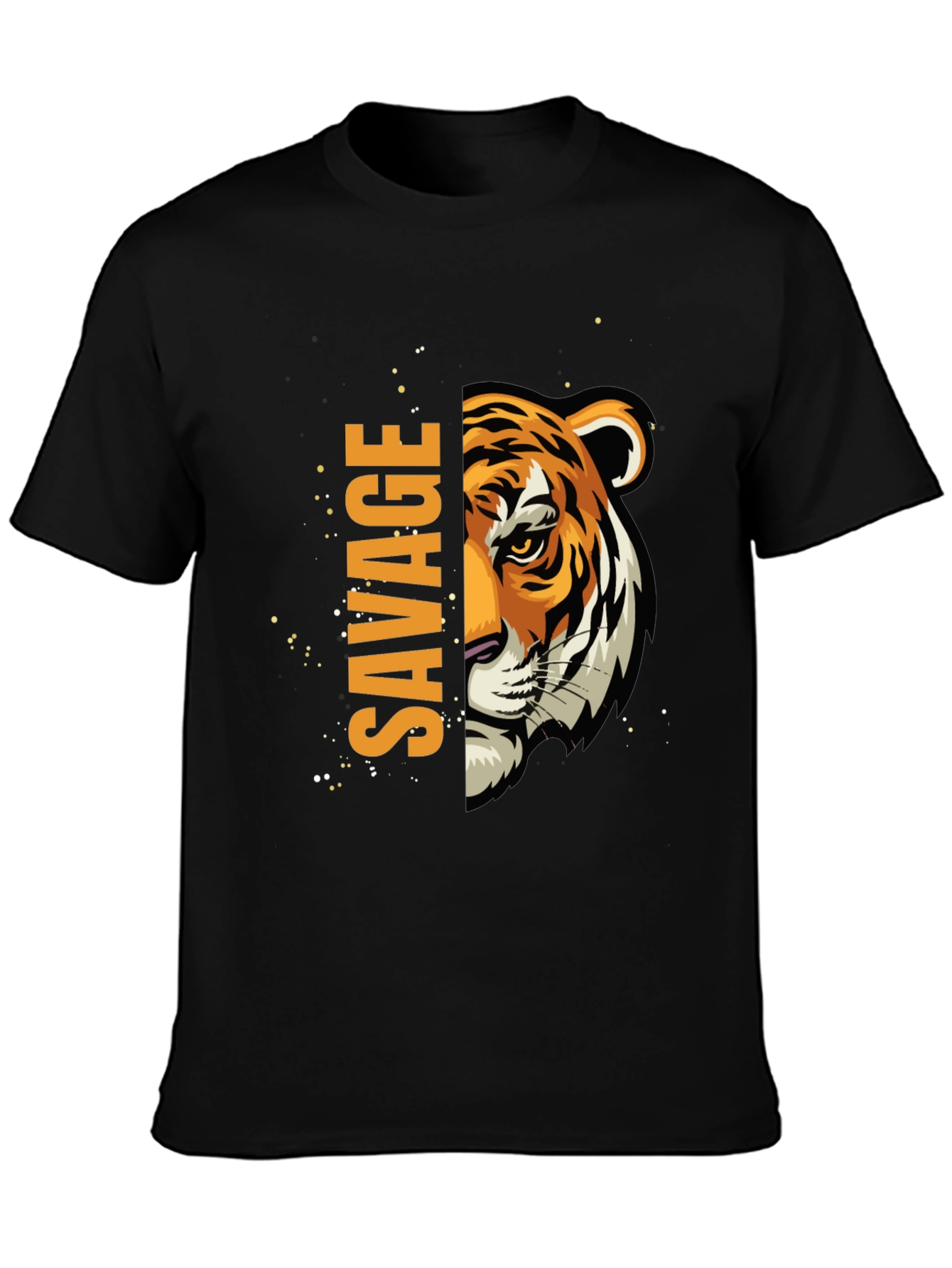 Savage Tiger Graphic Black T-Shirt
