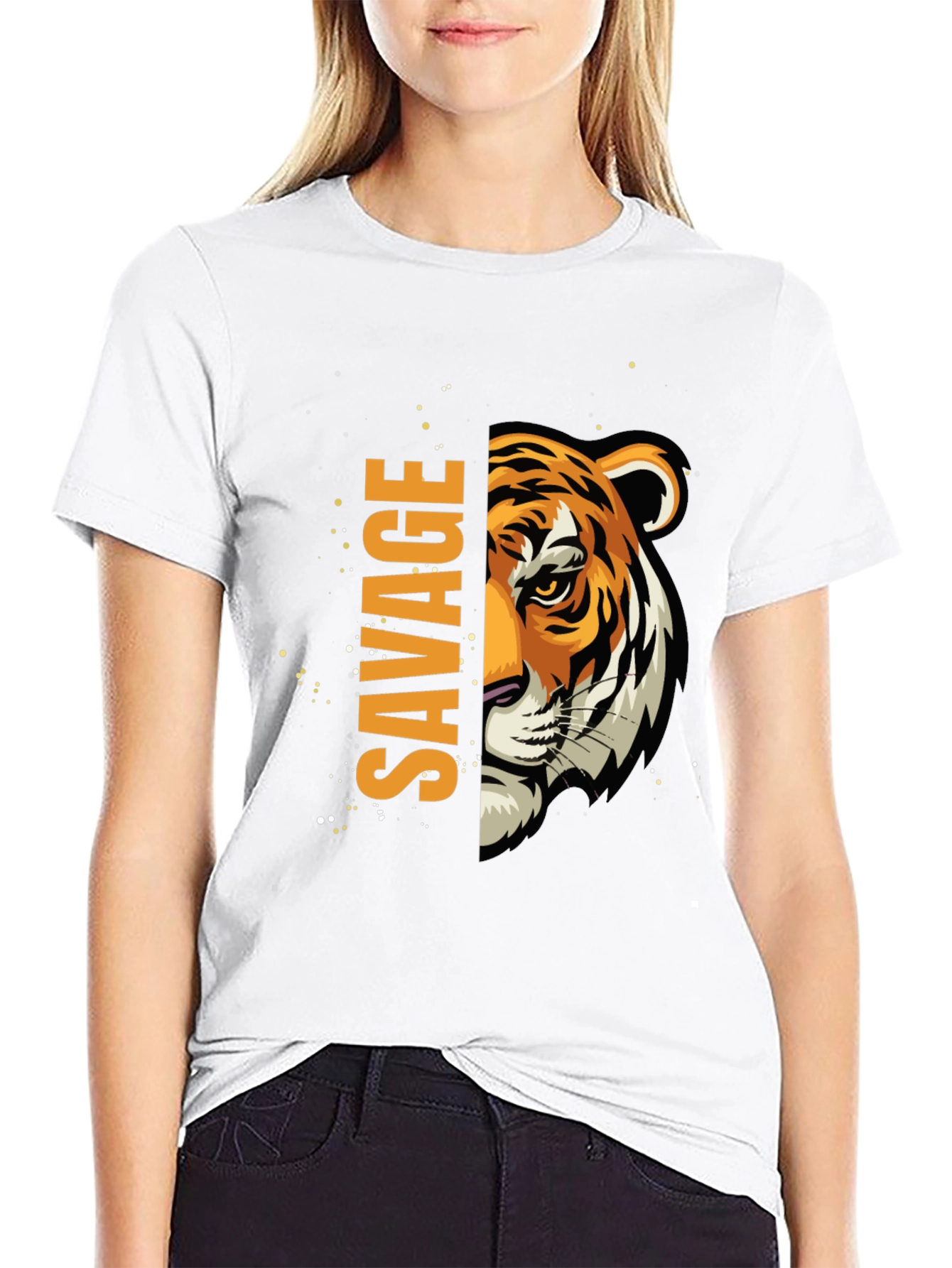Savage Tiger Graphic Black T-Shirt