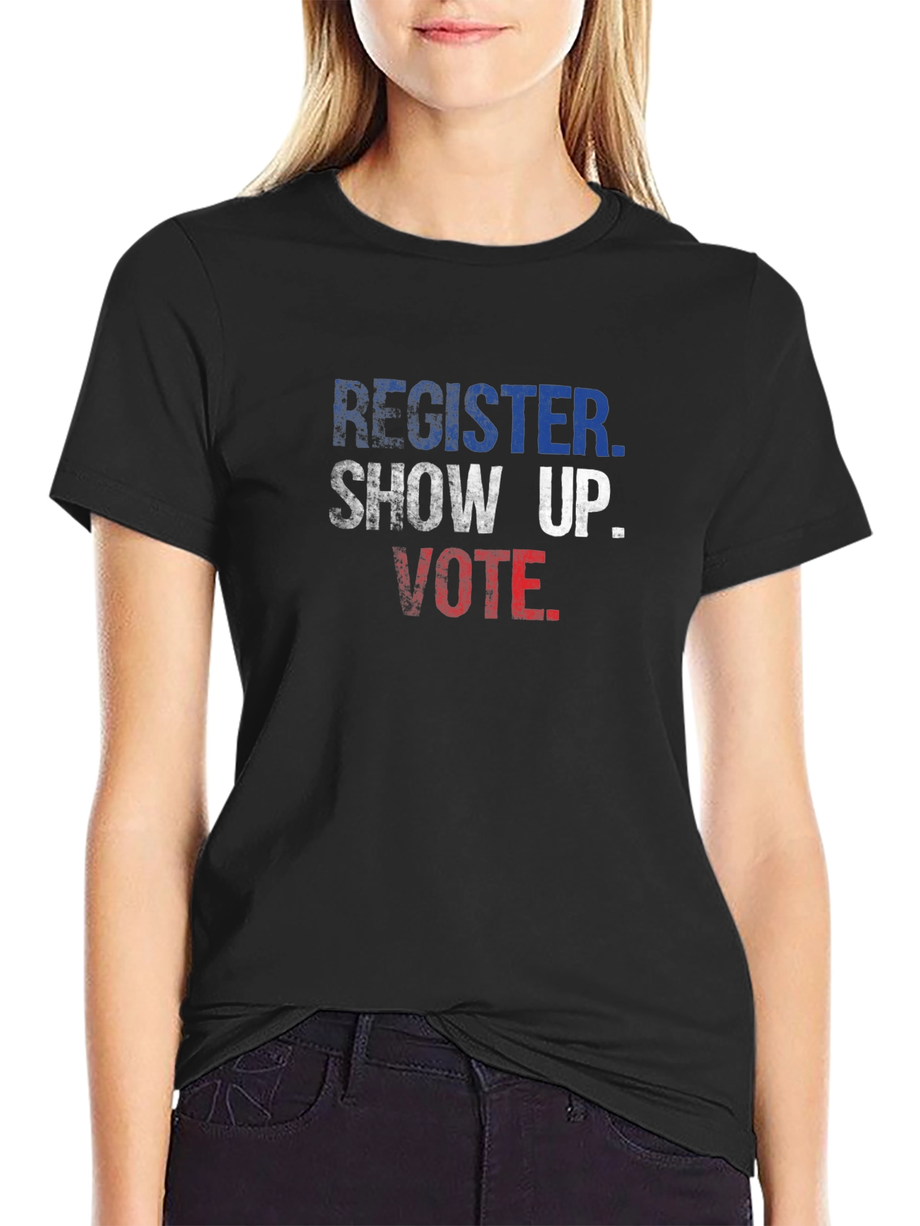 Register Show Up Vote Patriotic T-Shirt