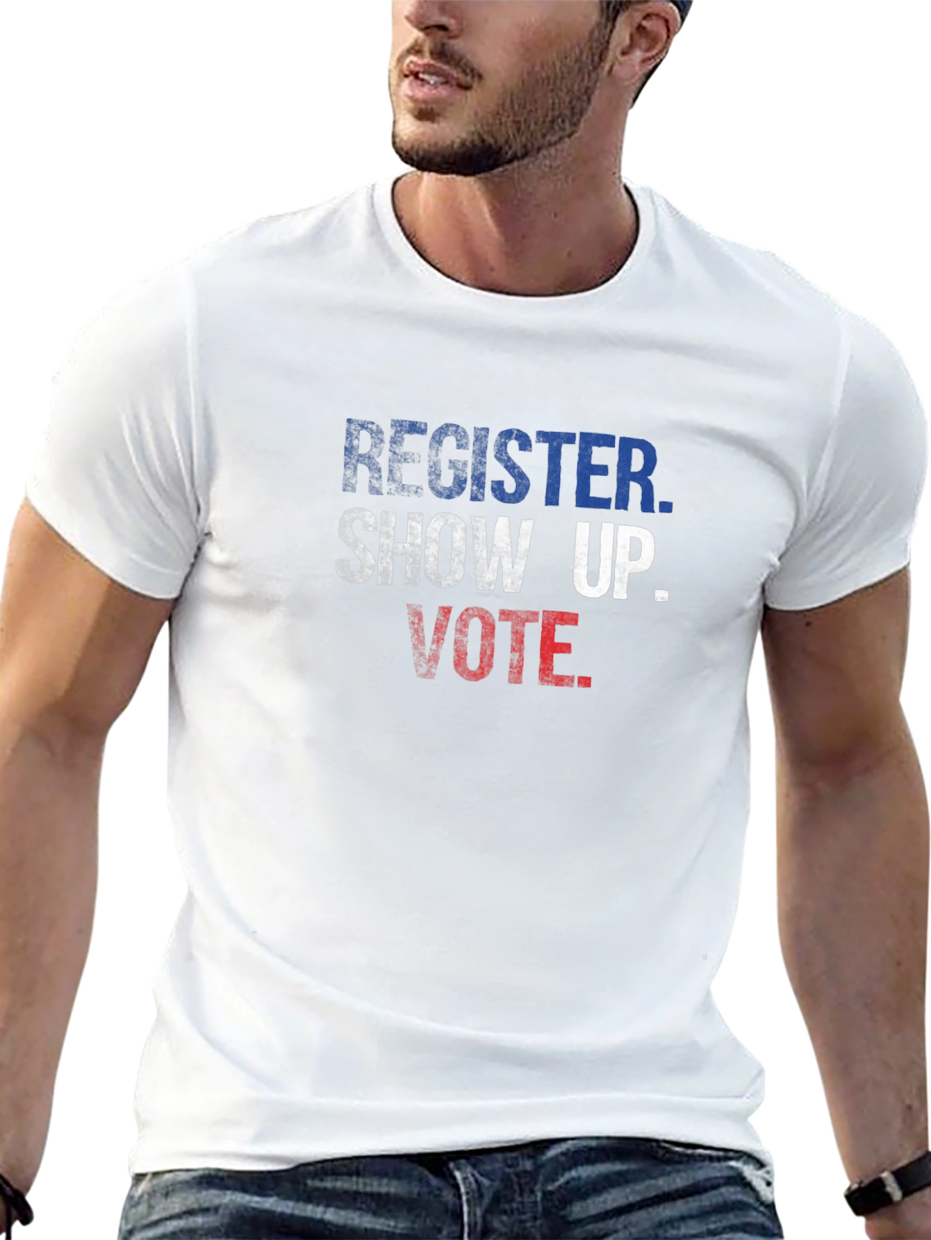 Register Show Up Vote Patriotic T-Shirt