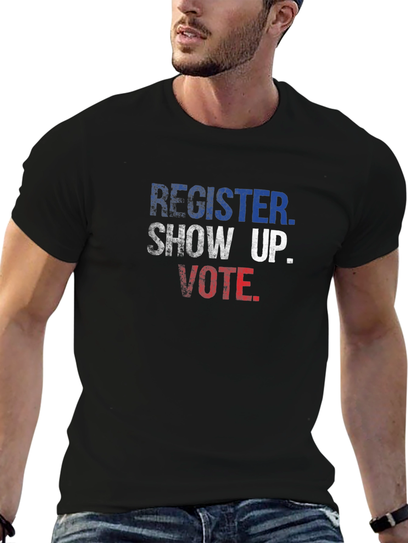 Register Show Up Vote Patriotic T-Shirt