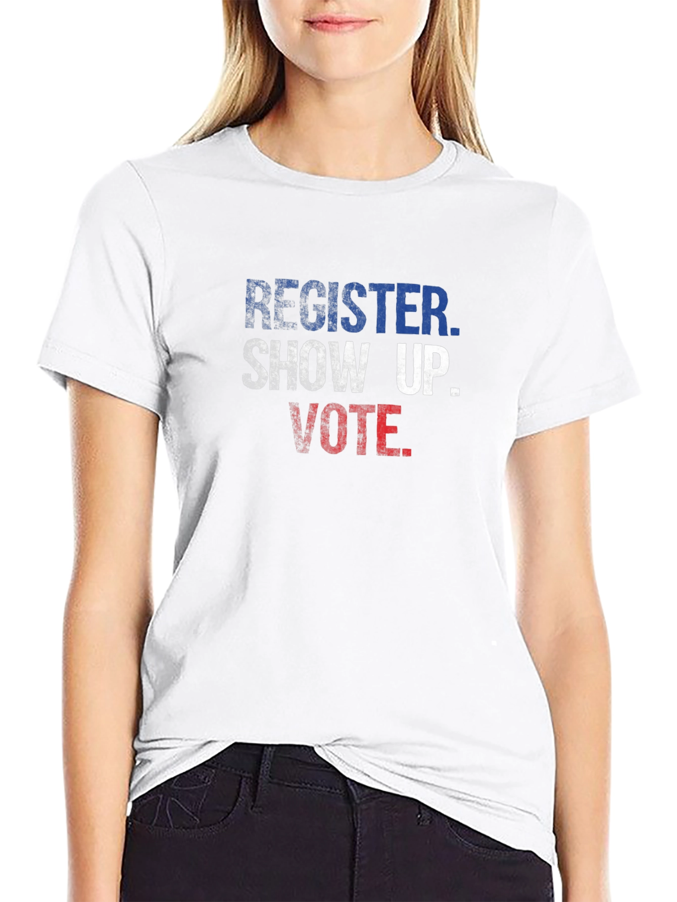 Register Show Up Vote Patriotic T-Shirt