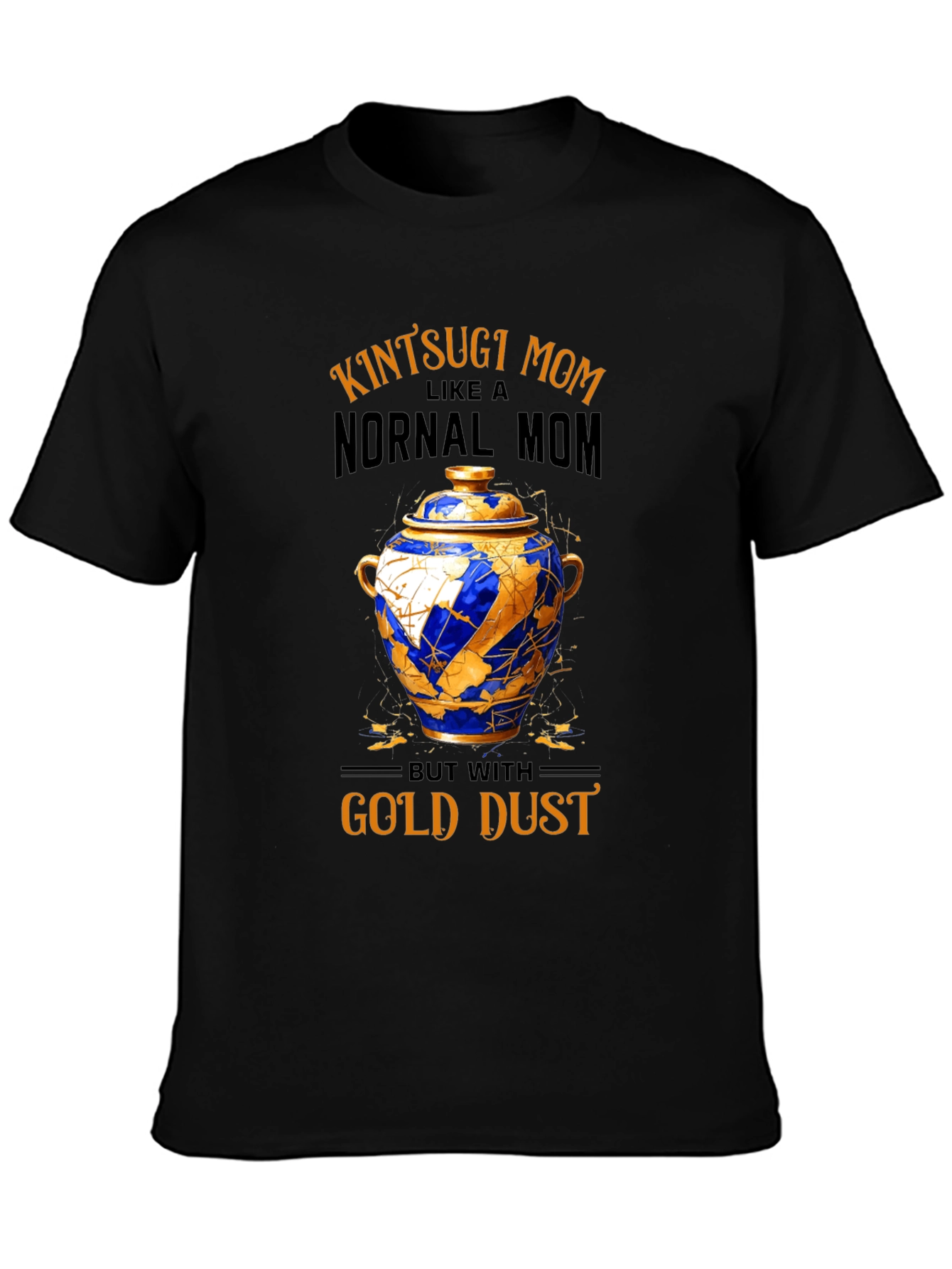 Kintsugi Mom T-Shirt - Gold Dust Design