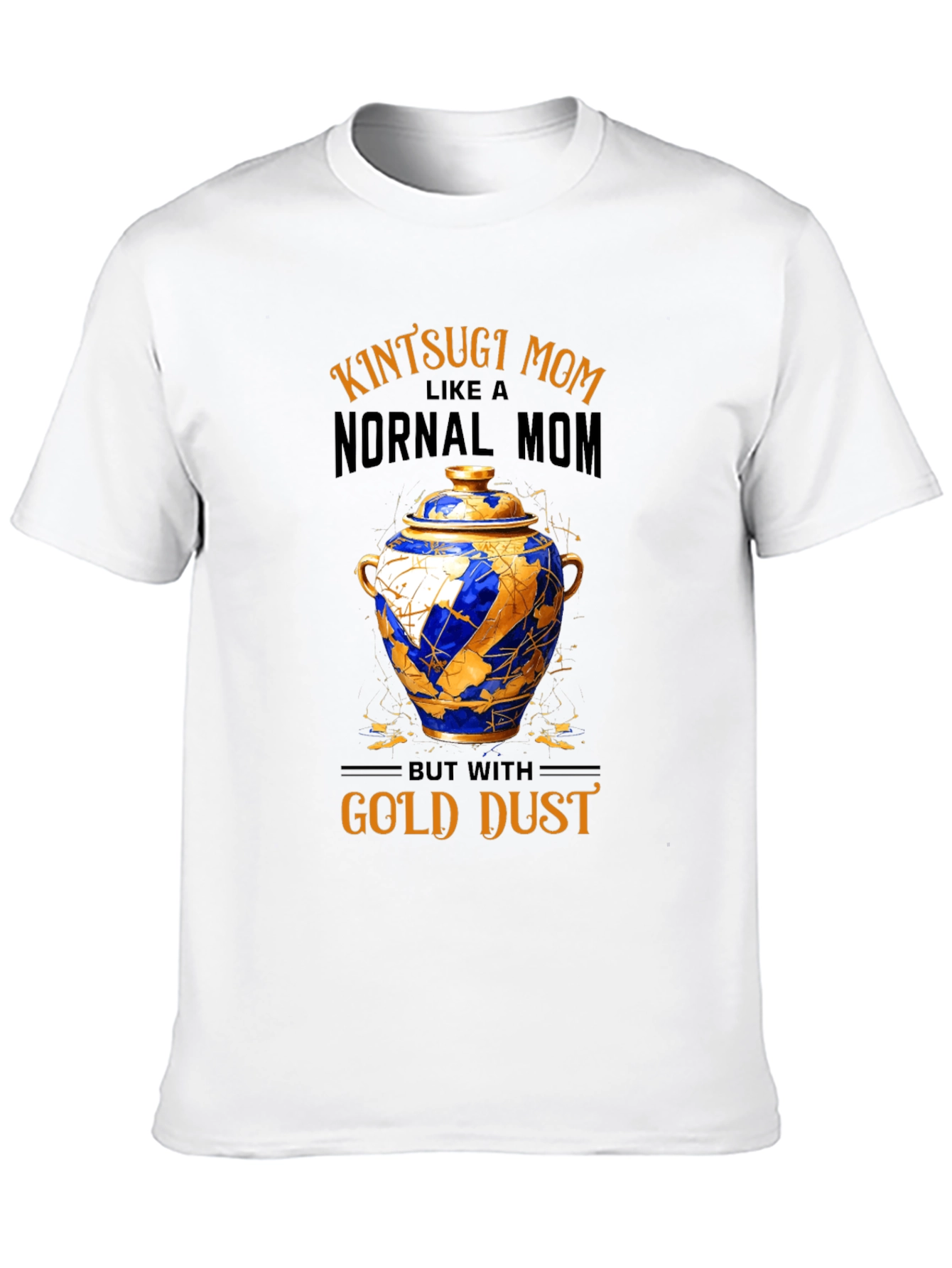 Kintsugi Mom T-Shirt - Gold Dust Design