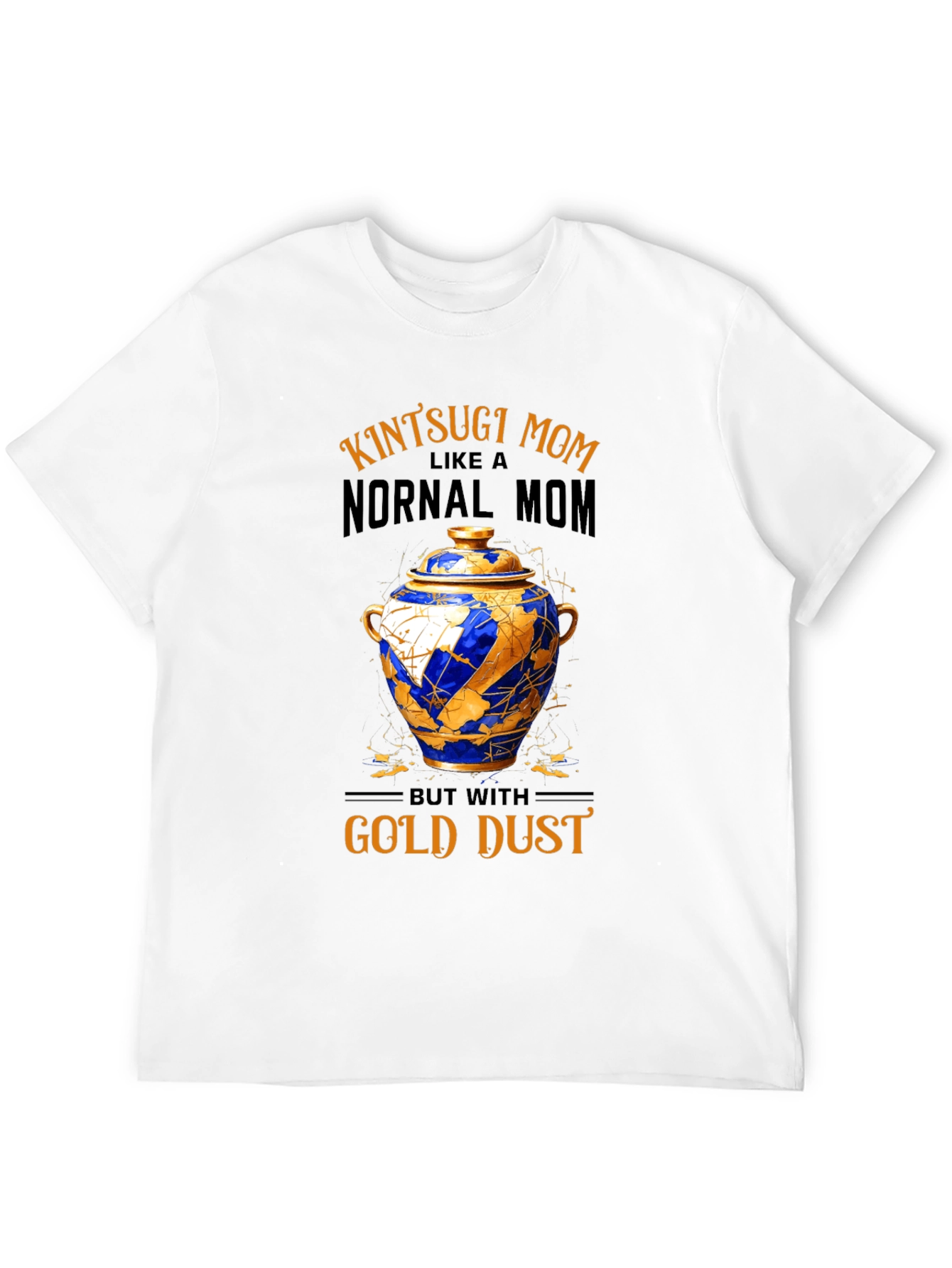 Kintsugi Mom T-Shirt - Gold Dust Design