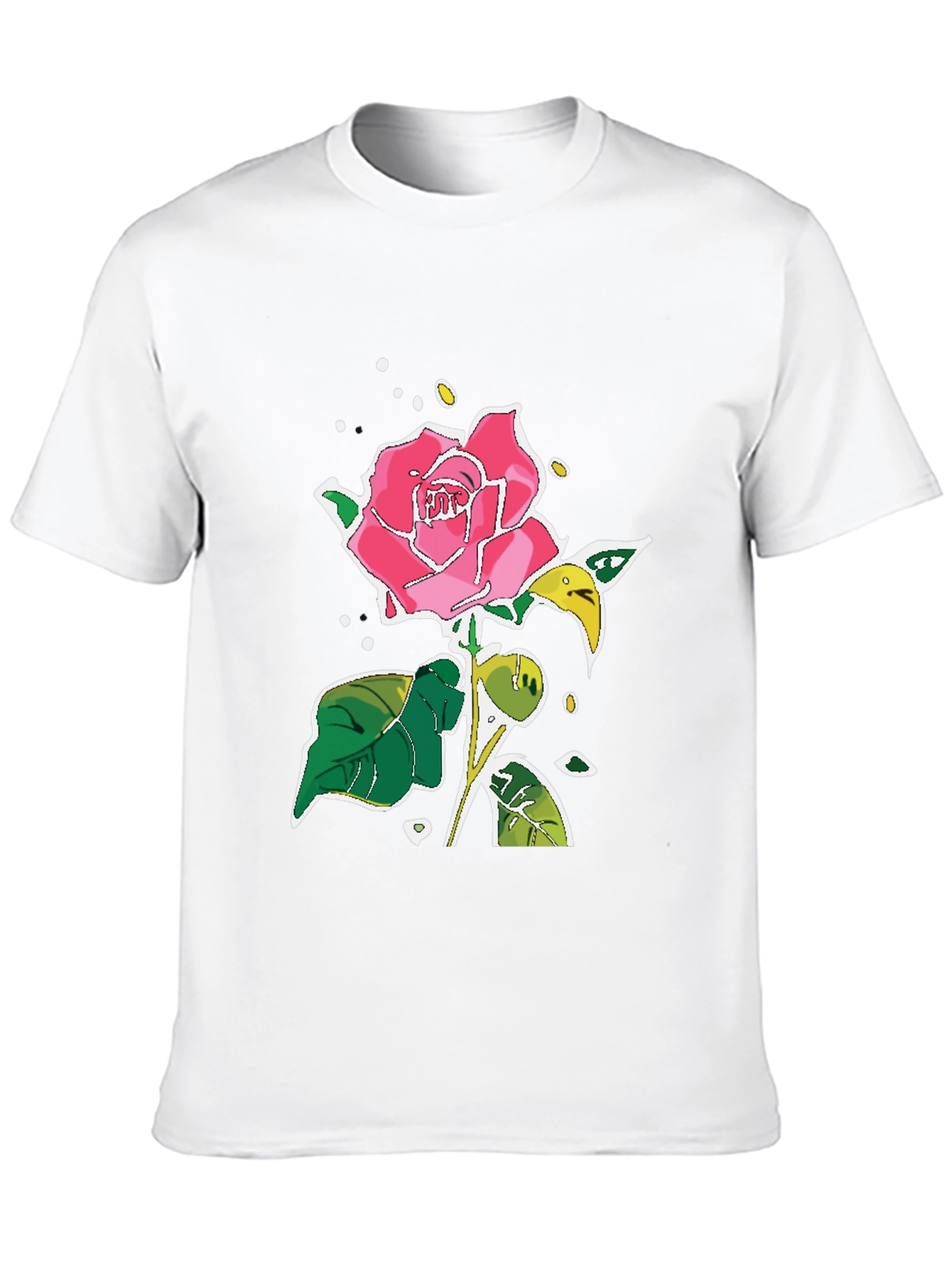 Black Rose Graphic Tee - Unique Floral Design