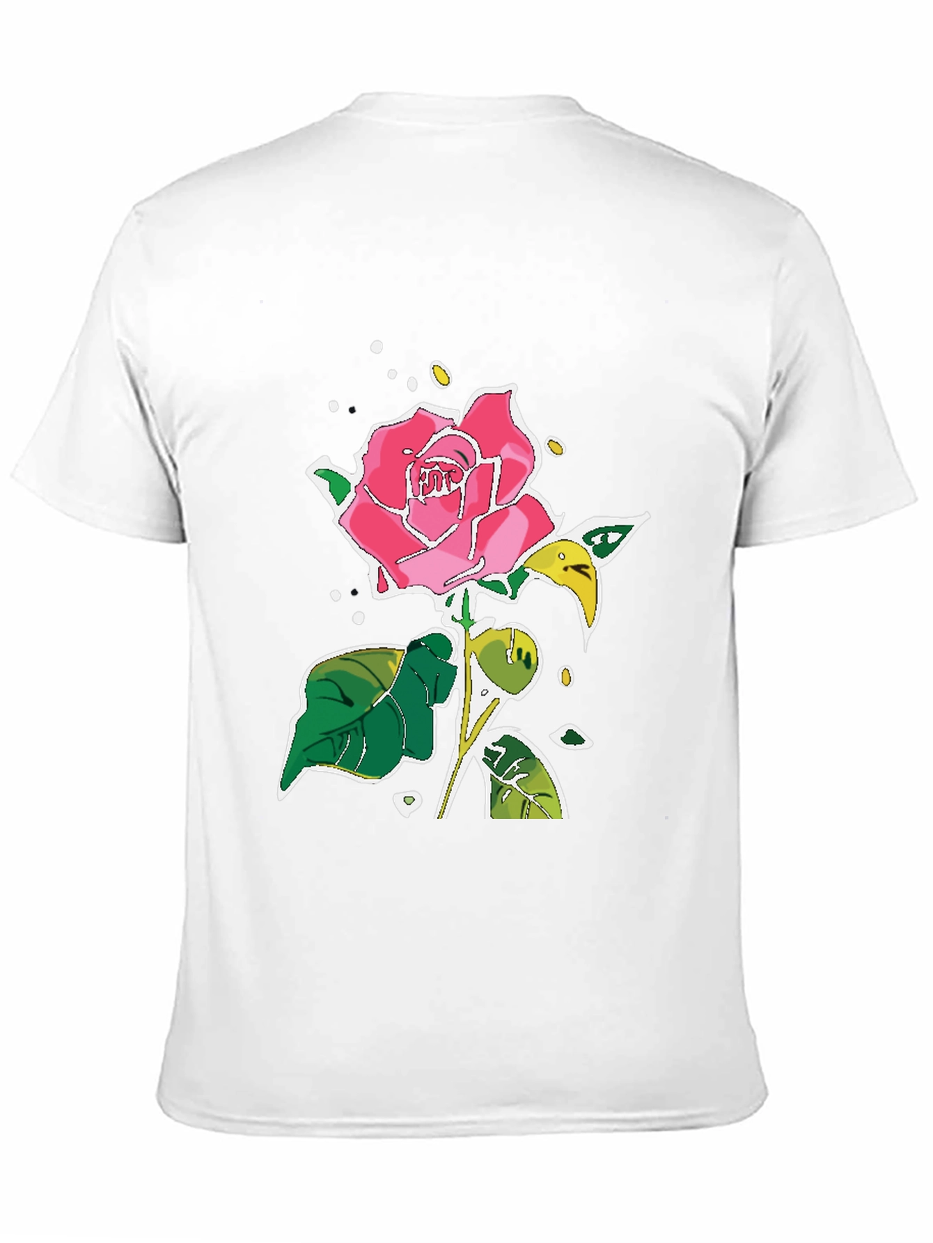 Black Rose Graphic Tee - Unique Floral Design