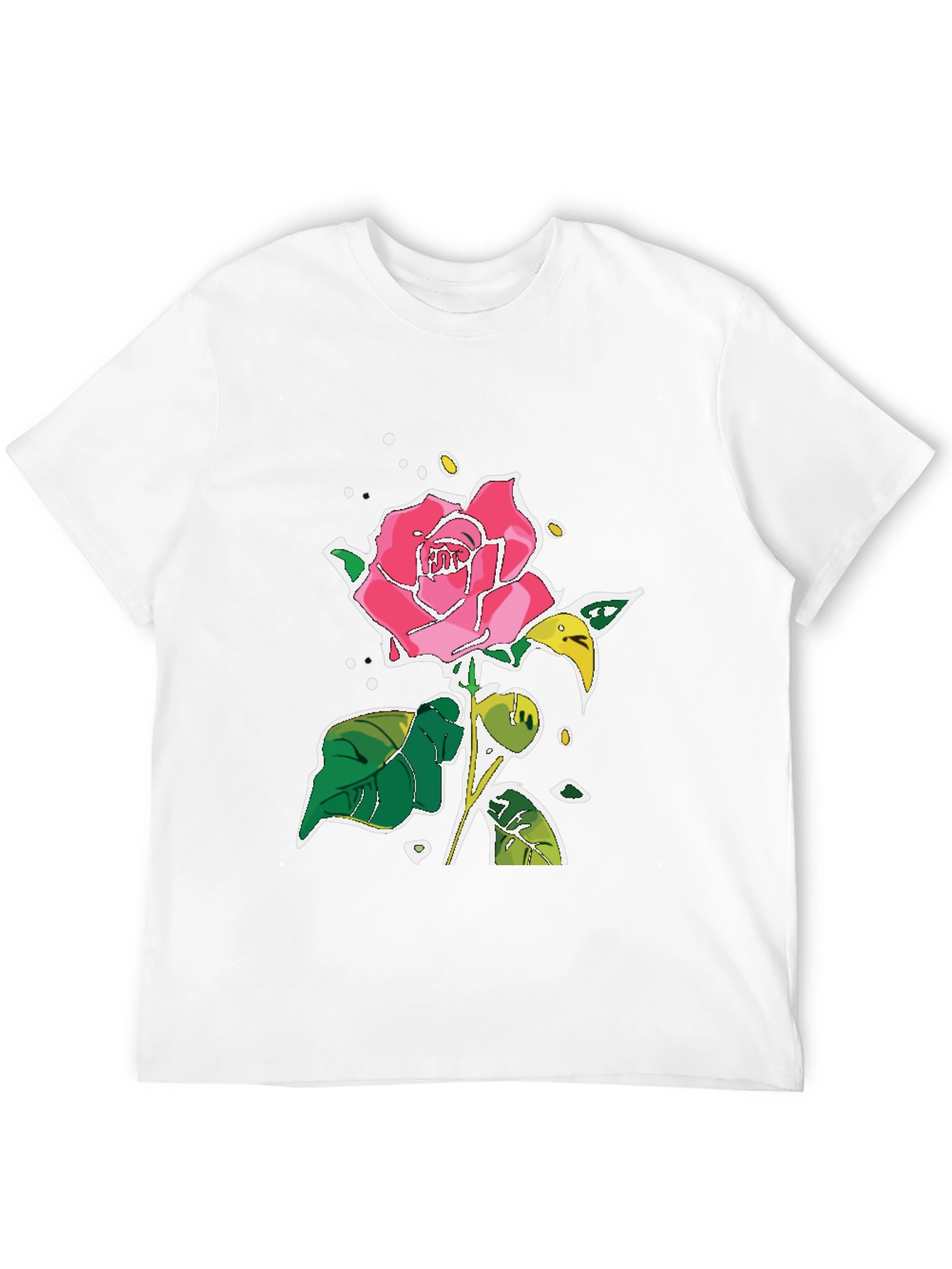 Black Rose Graphic Tee - Unique Floral Design