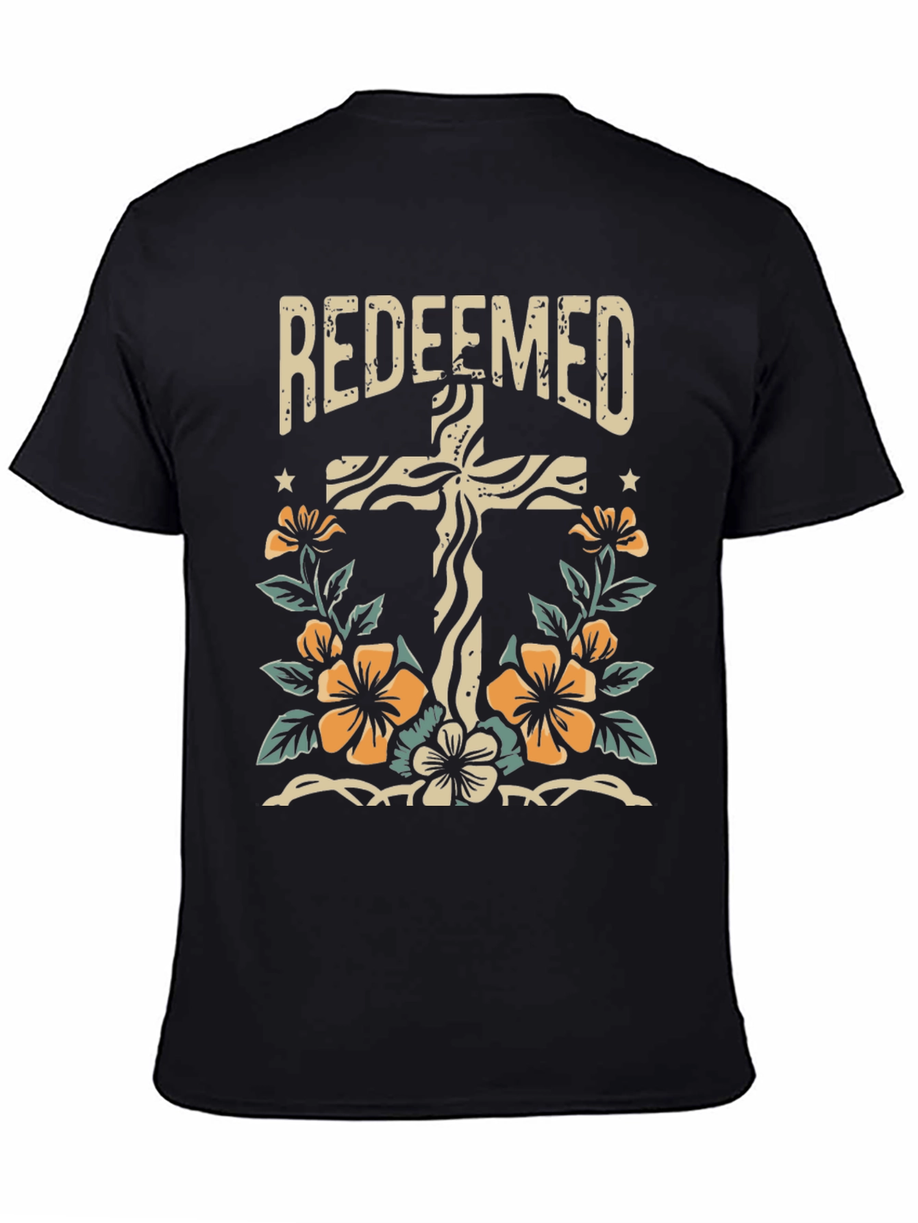 Redeemed Cross Floral Graphic Tee