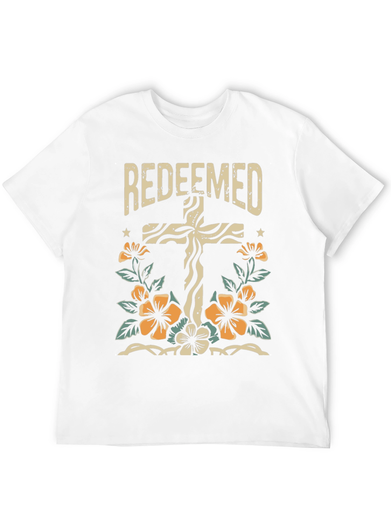Redeemed Cross Floral Graphic Tee