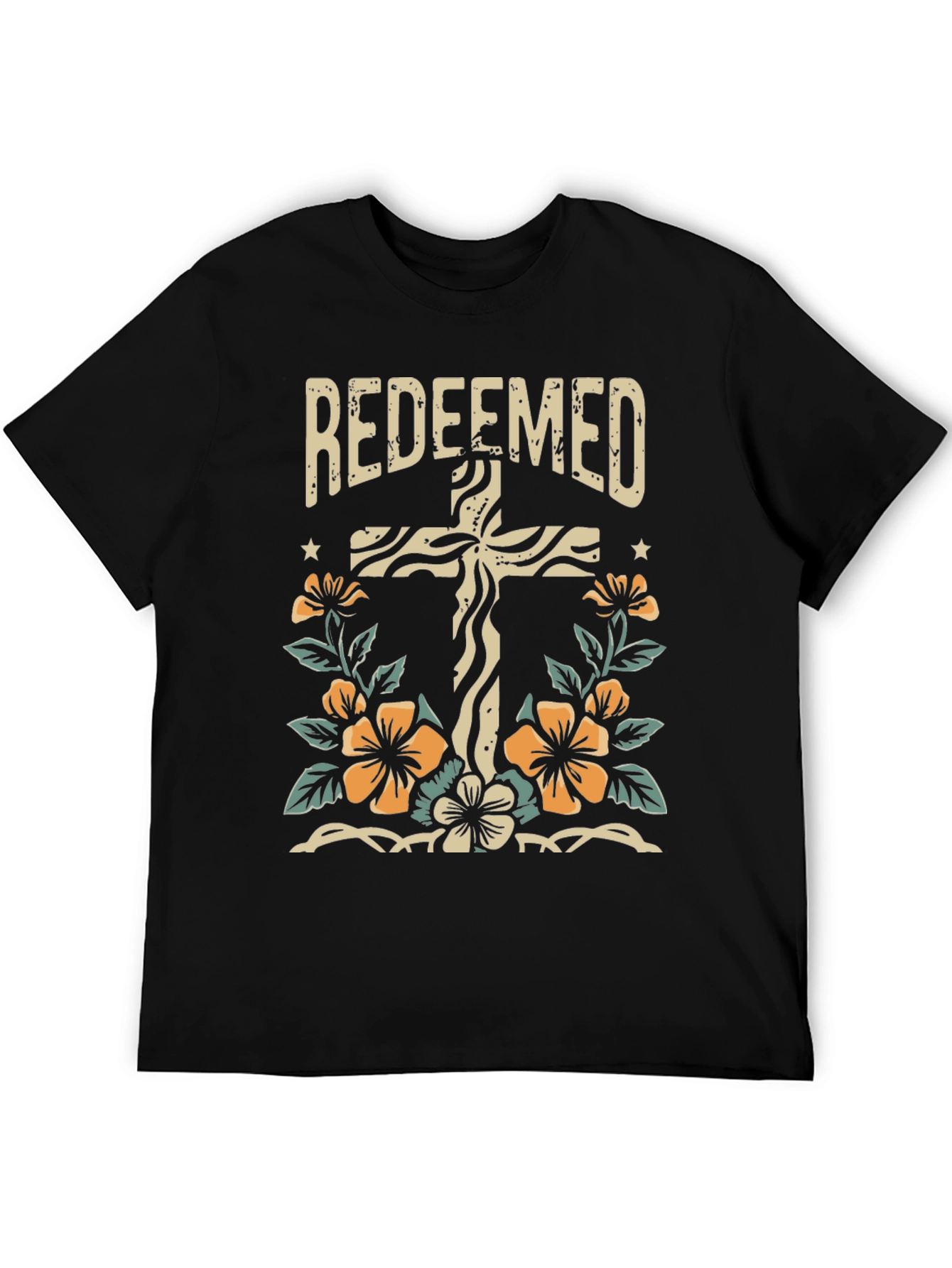 Redeemed Cross Floral Graphic Tee