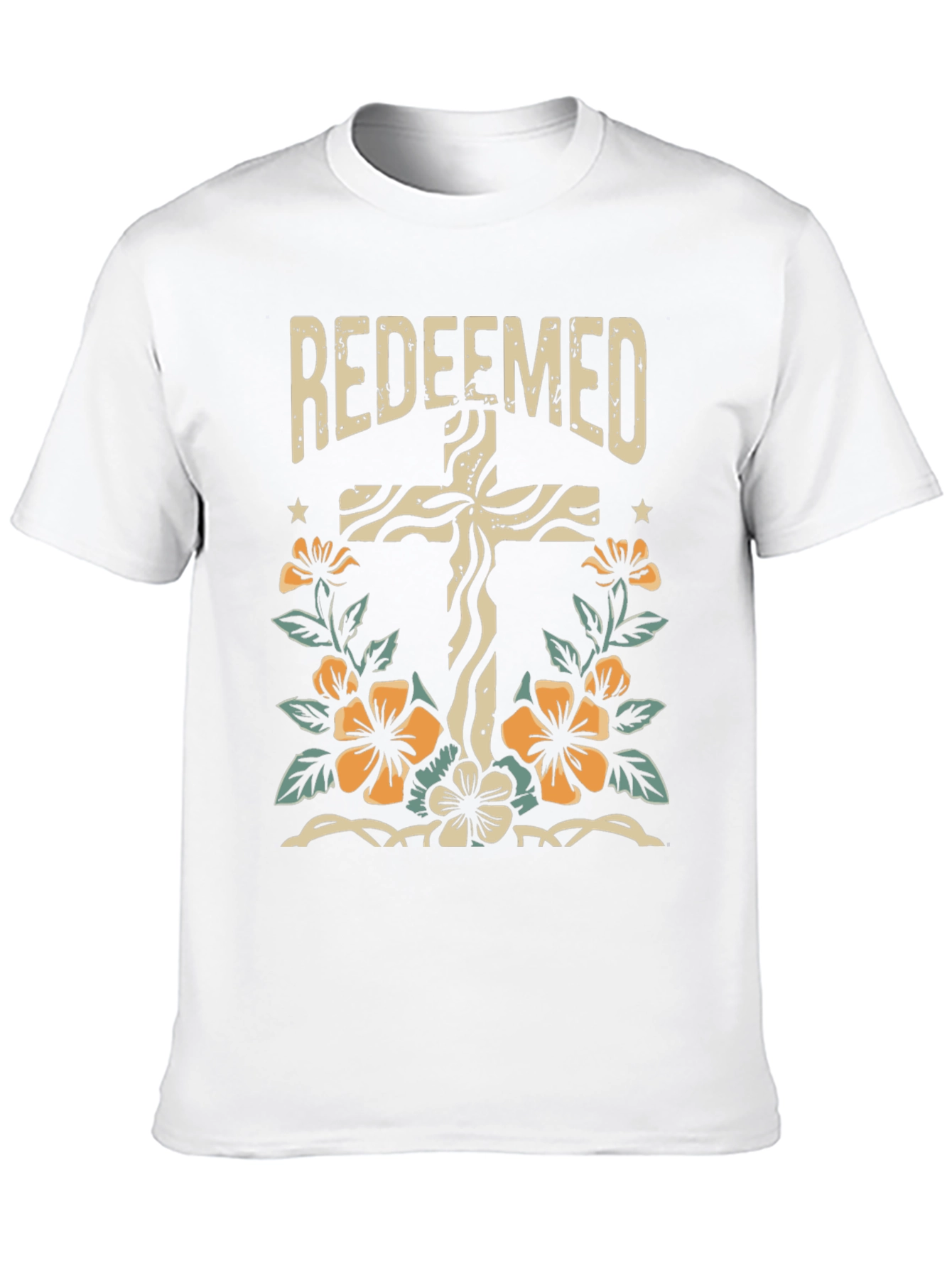 Redeemed Cross Floral Graphic Tee