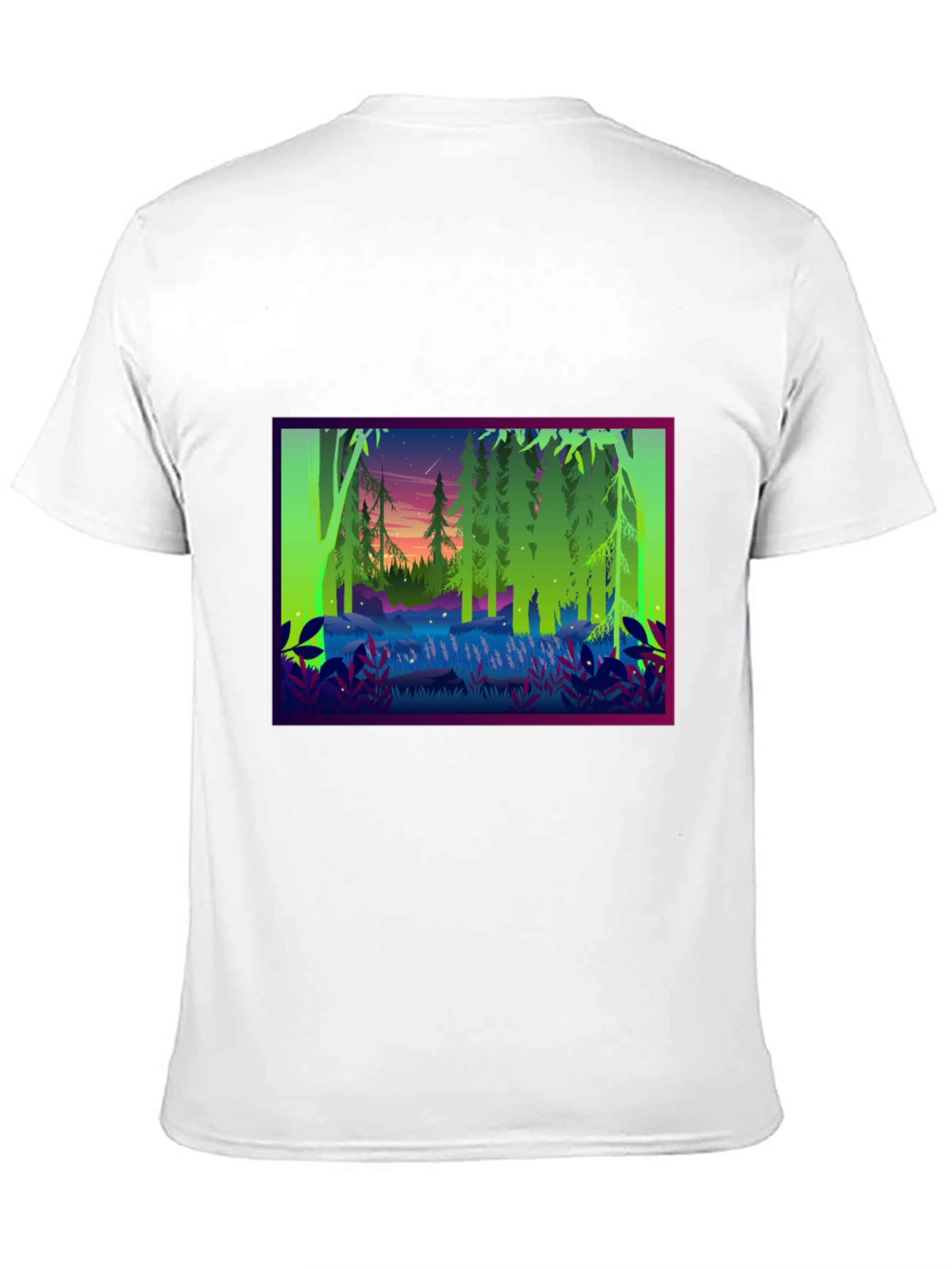 Forest Scene Black T-Shirt