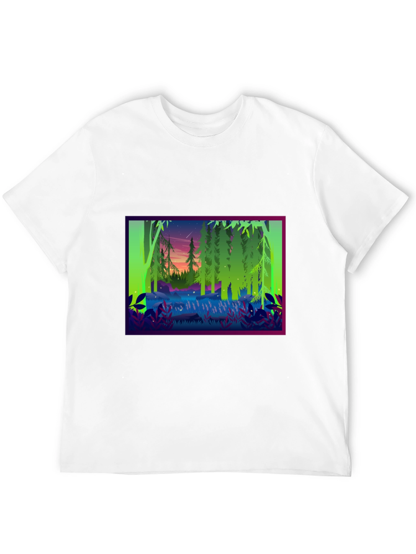 Forest Scene Black T-Shirt
