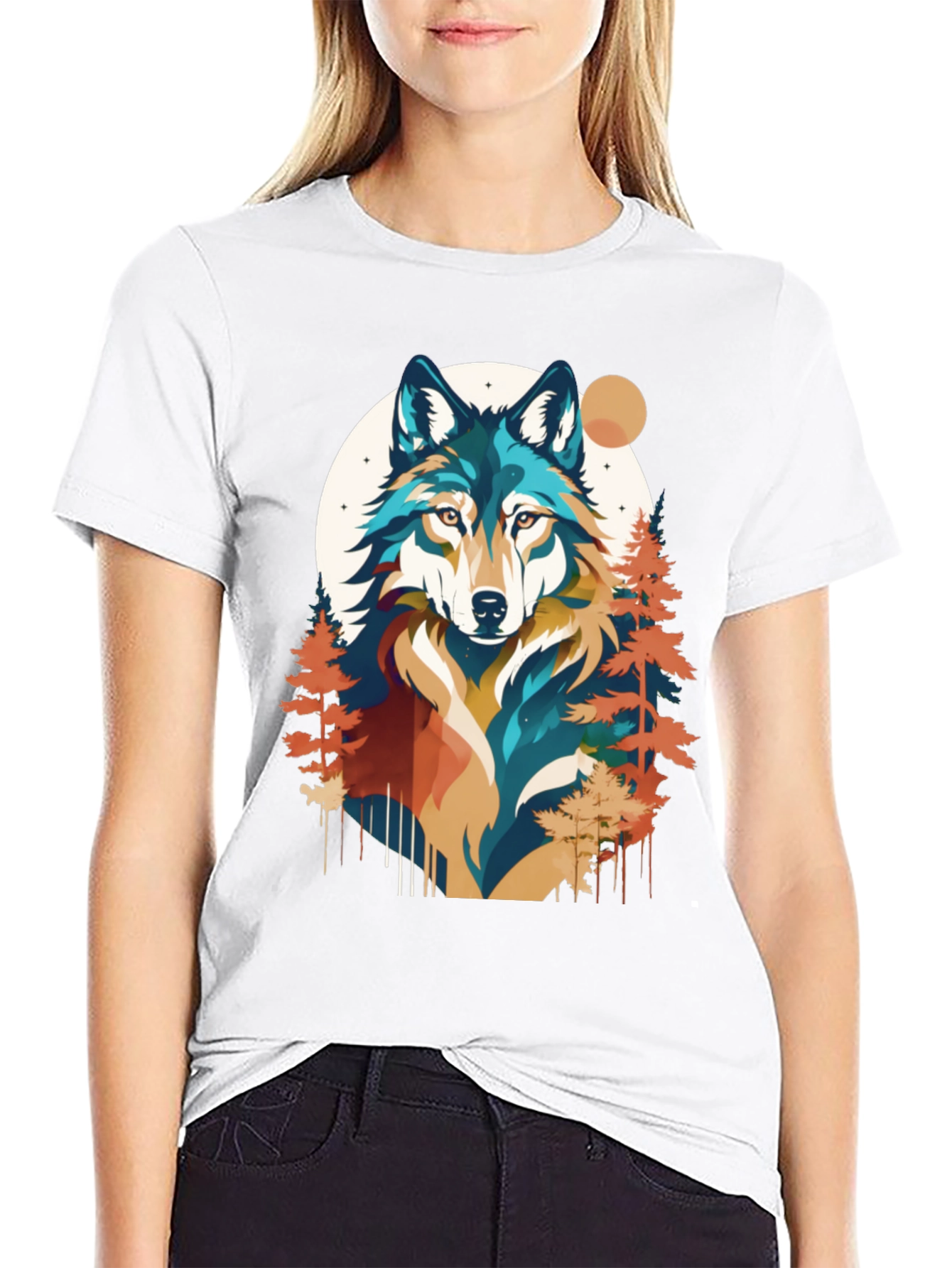Wolf Graphic Tee - Nature Inspired Black T-Shirt