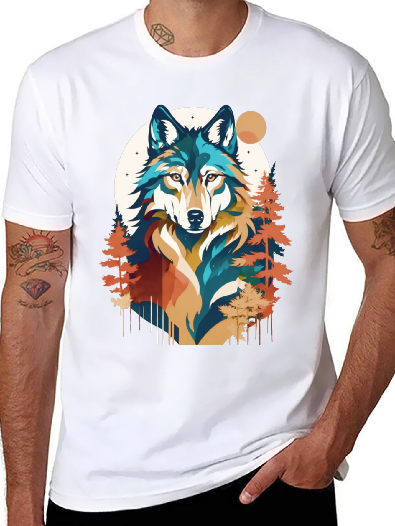 Wolf Graphic Tee - Nature Inspired Black T-Shirt