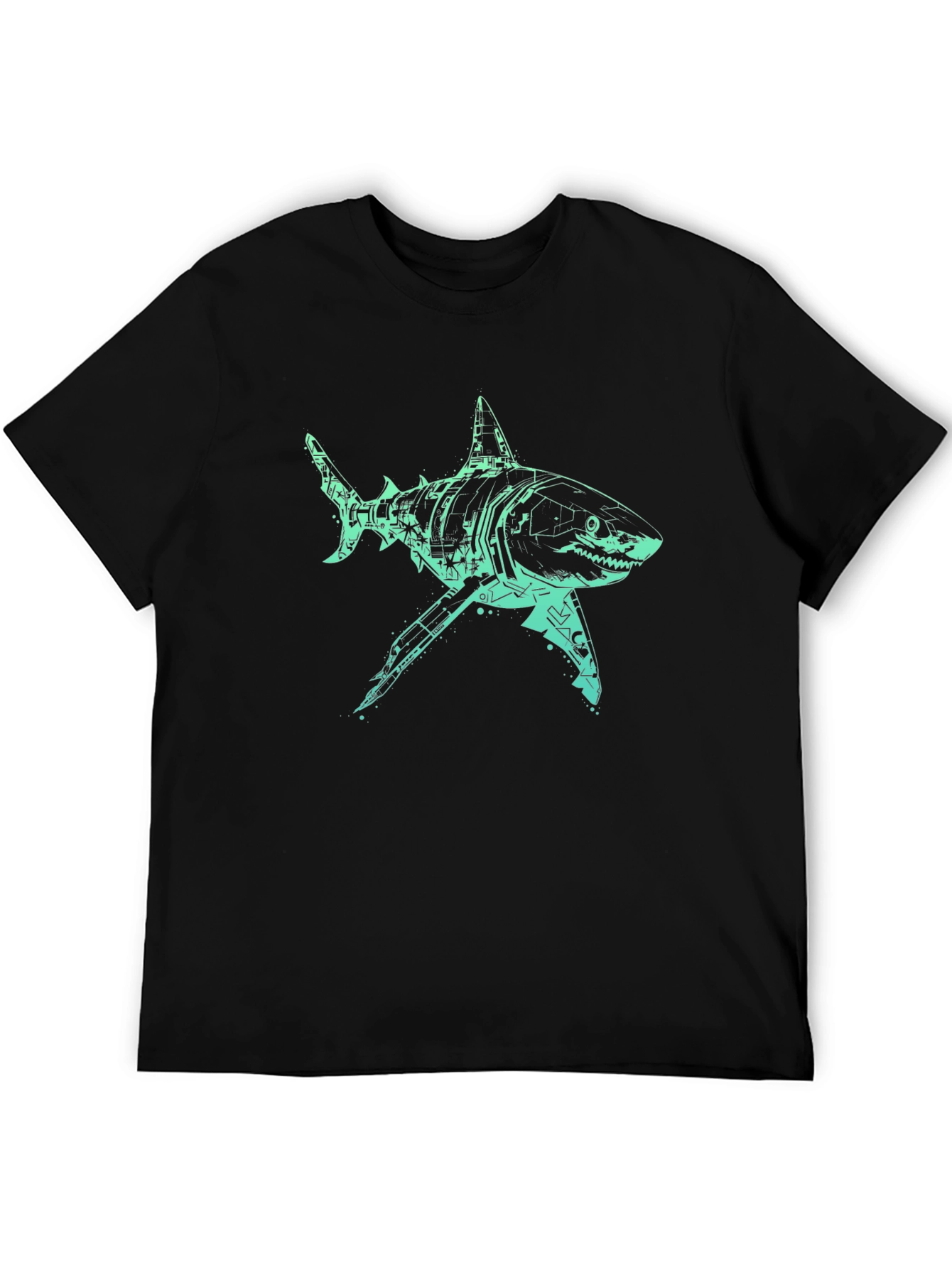 Tech Shark Graphic Tee - Mens Black T-Shirt