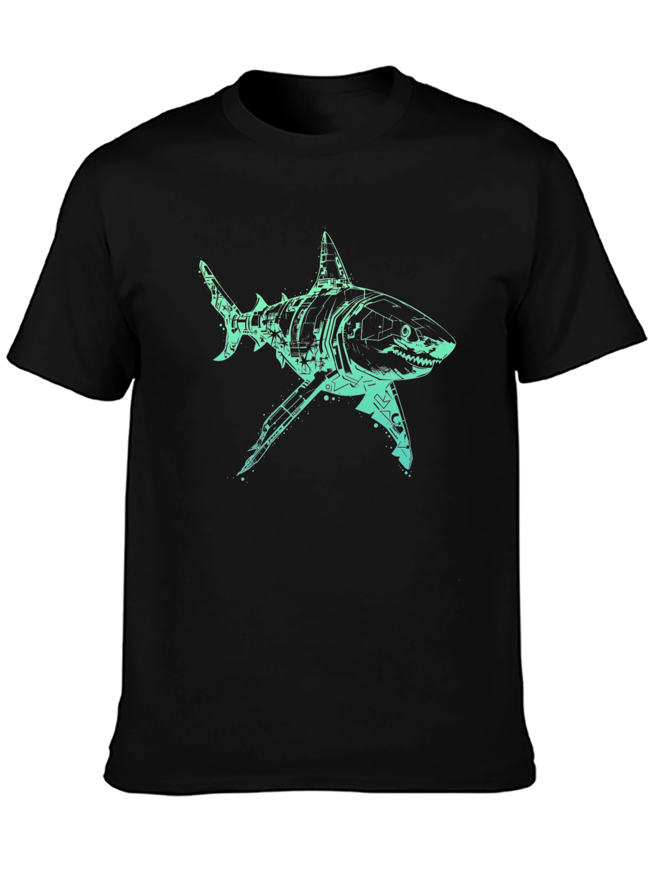 Tech Shark Graphic Tee - Mens Black T-Shirt