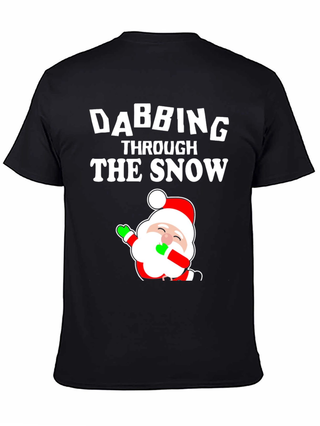 Dabbing Santa Through the Snow Graphic Tee