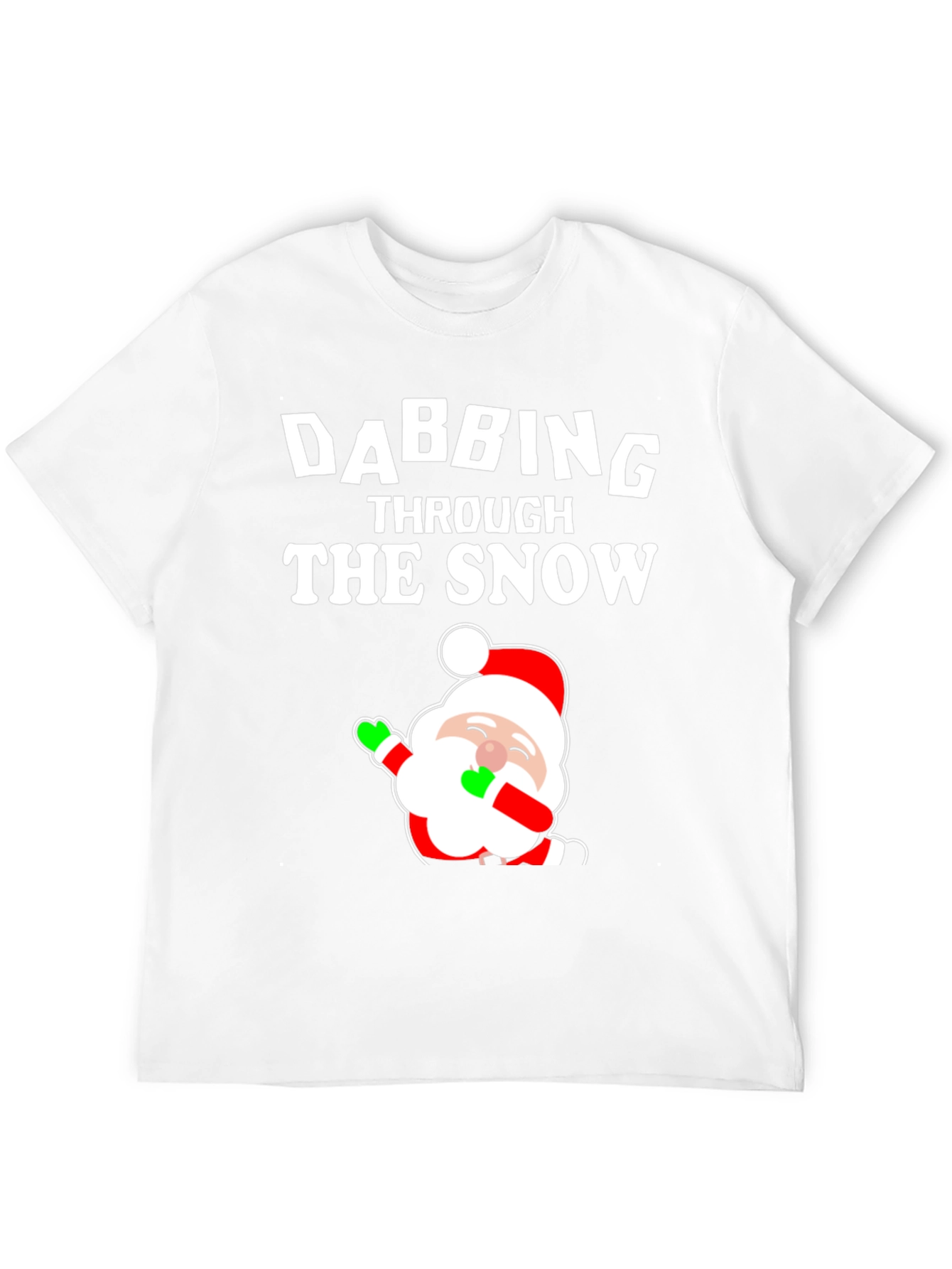 Dabbing Santa Through the Snow Graphic Tee