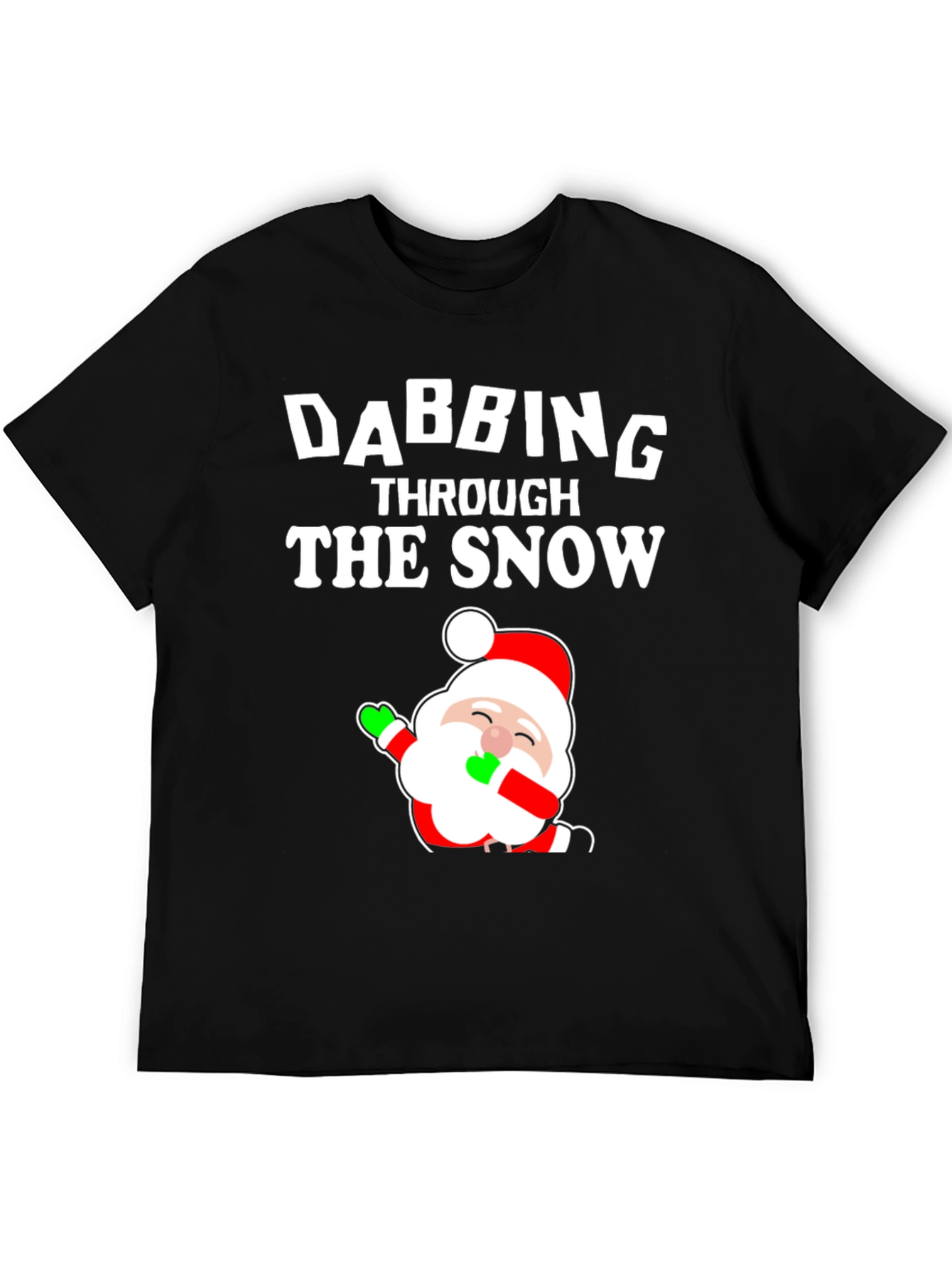 Dabbing Santa Through the Snow Graphic Tee