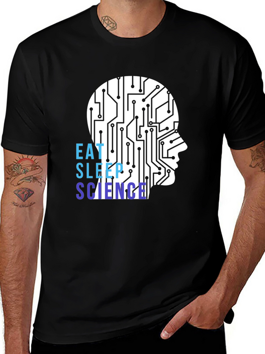 Eat Sleep Science Circuit Brain T-Shirt