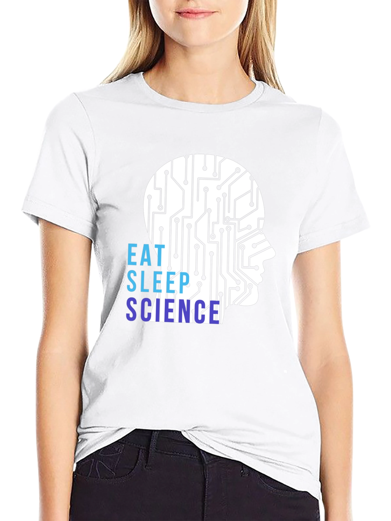 Eat Sleep Science Circuit Brain T-Shirt
