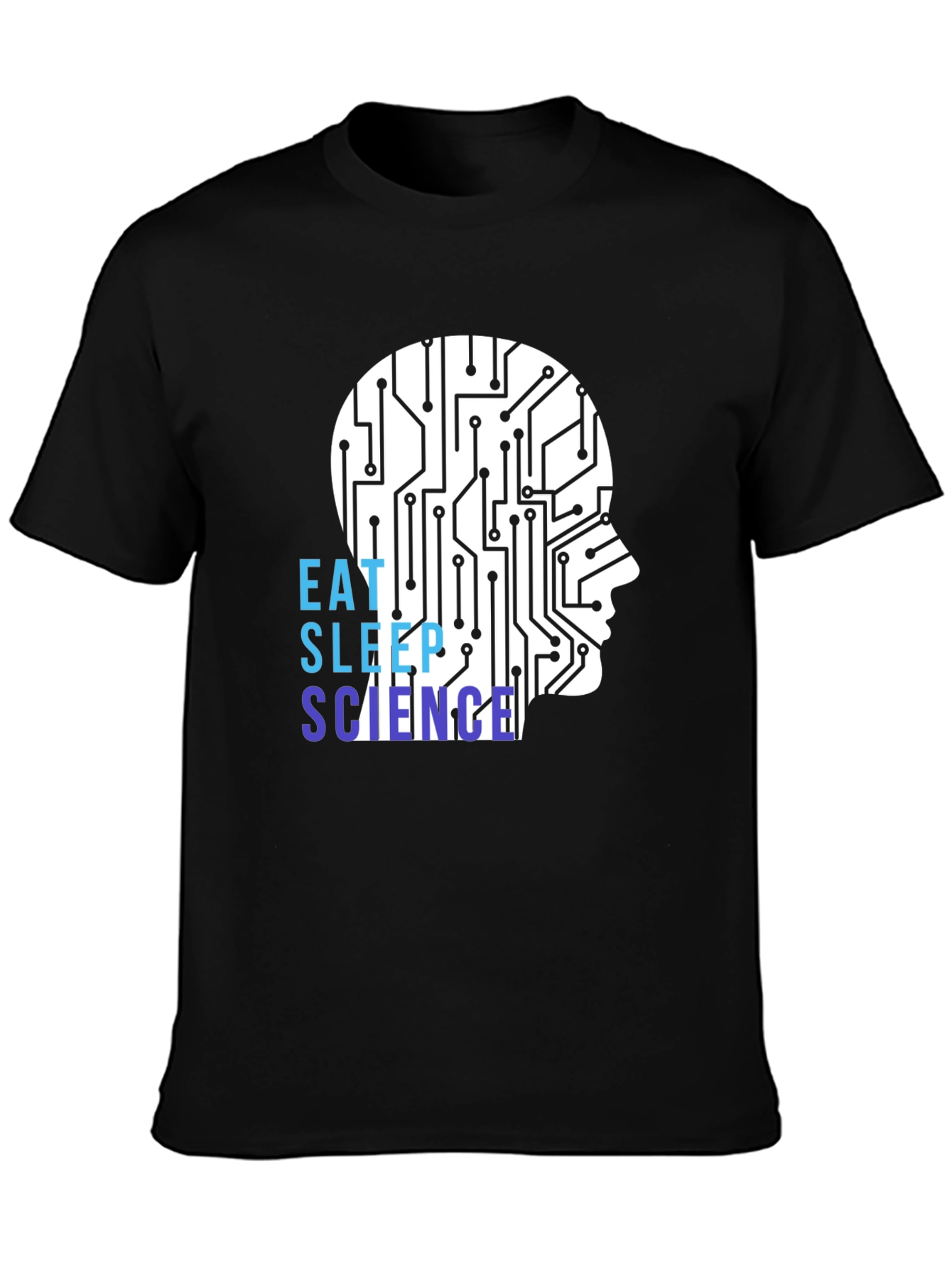 Eat Sleep Science Circuit Brain T-Shirt