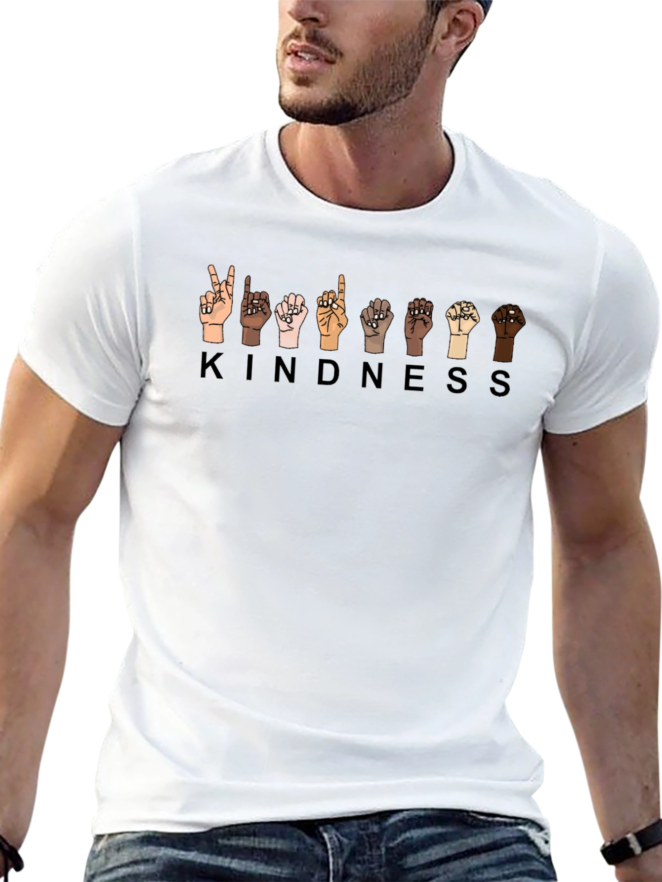Kindness Sign Language T-Shirt - Black