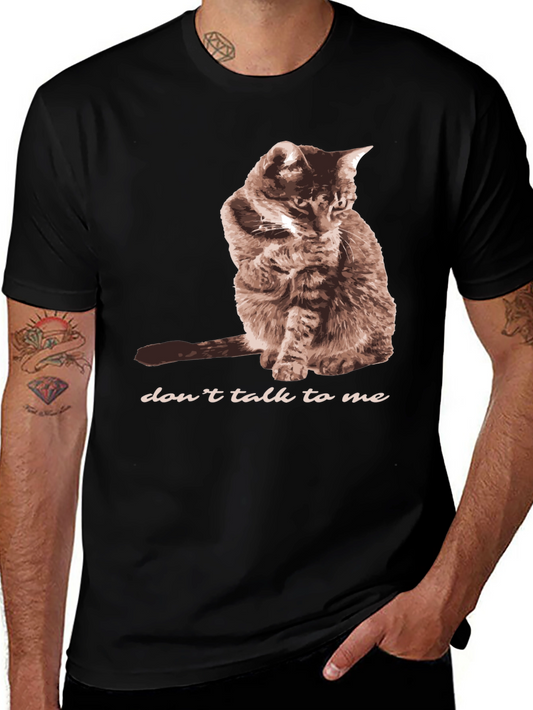 Dont Talk To Me Cat Graphic T-Shirt