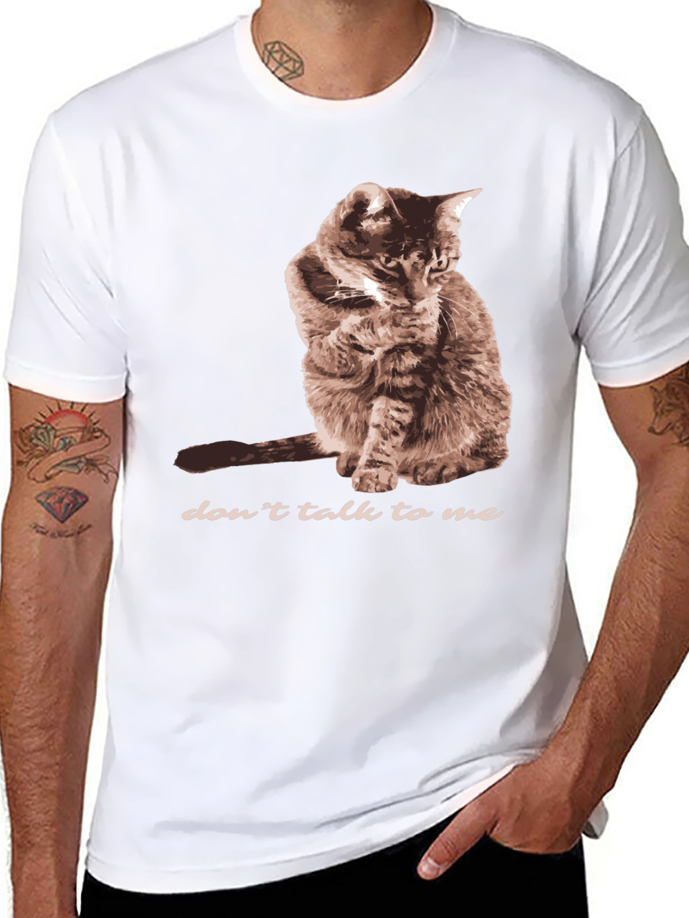 Dont Talk To Me Cat Graphic T-Shirt