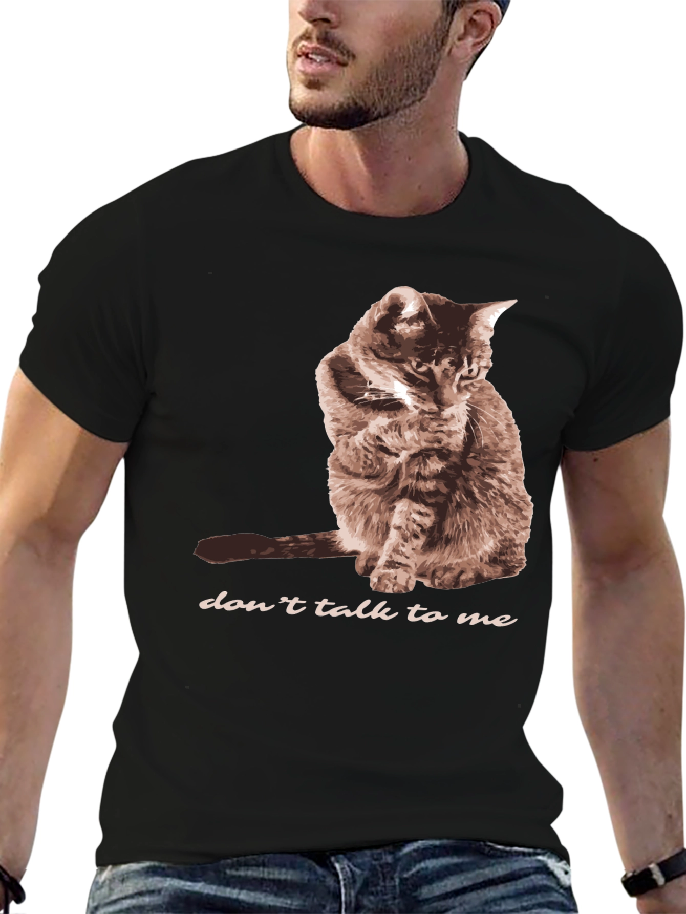 Dont Talk To Me Cat Graphic T-Shirt