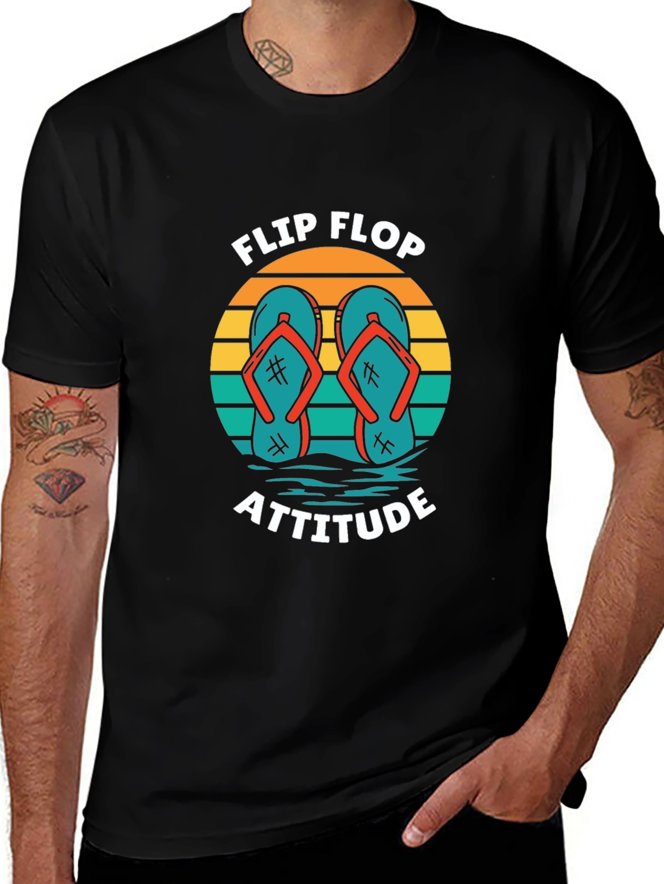 Flip Flop Attitude Graphic T-Shirt