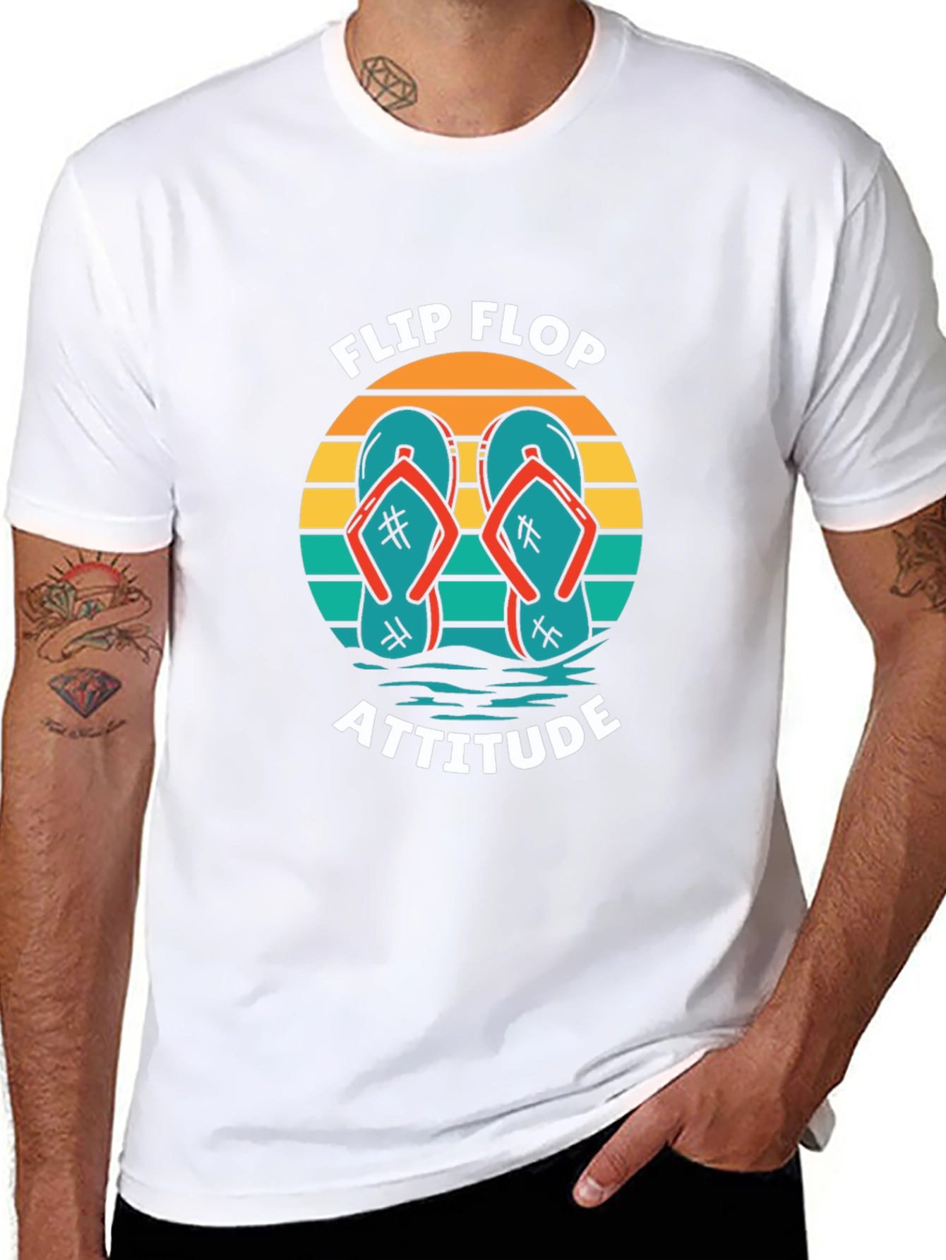 Flip Flop Attitude Graphic T-Shirt