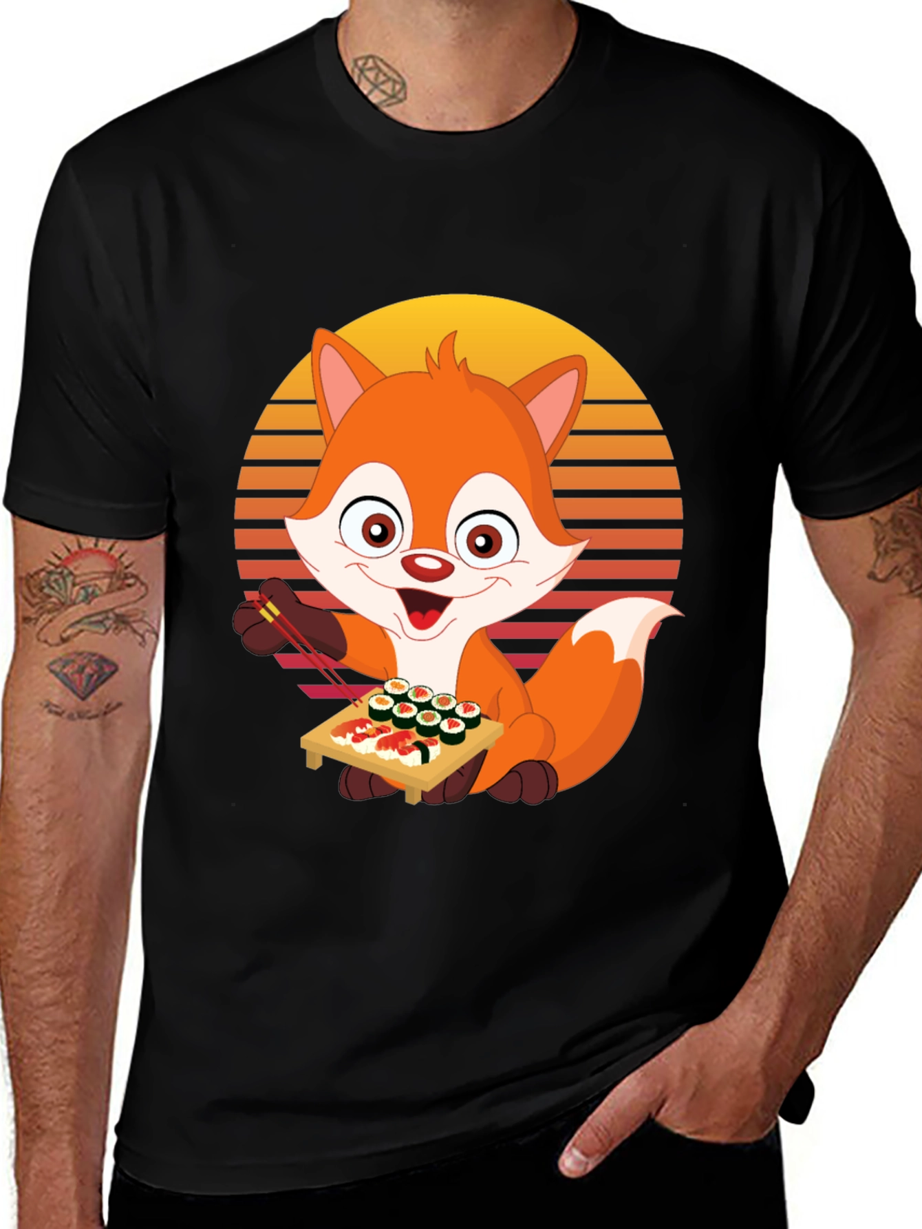 Fox Sushi Lover Graphic Tee