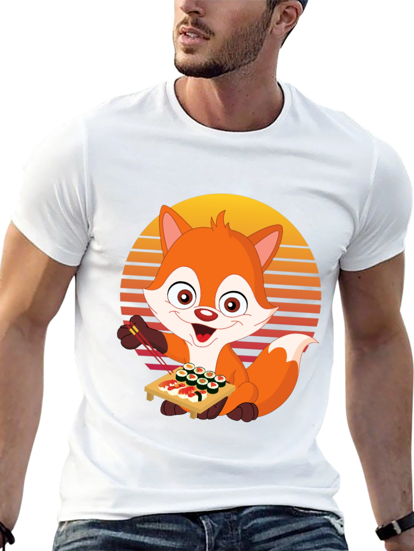 Fox Sushi Lover Graphic Tee