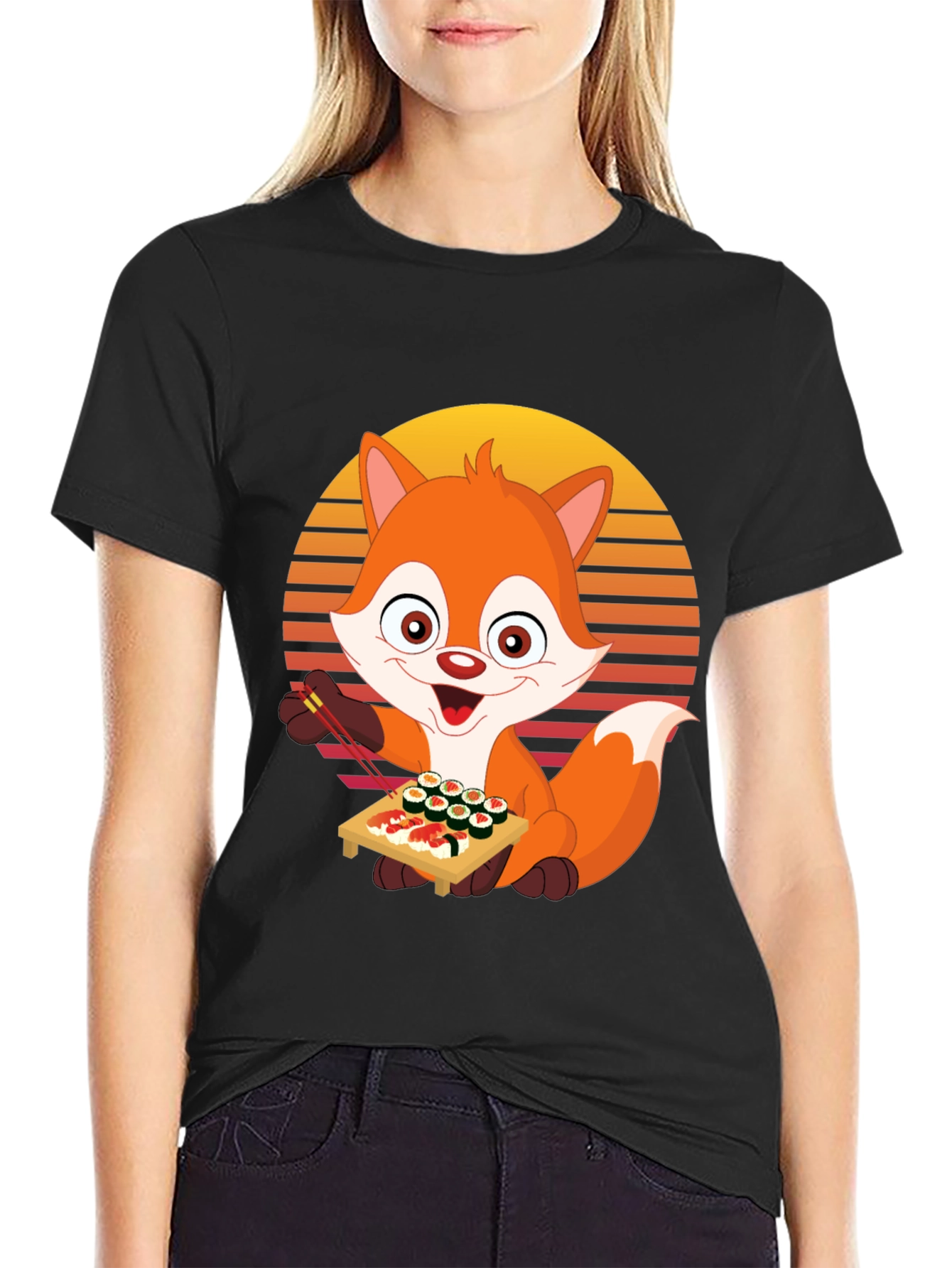 Fox Sushi Lover Graphic Tee