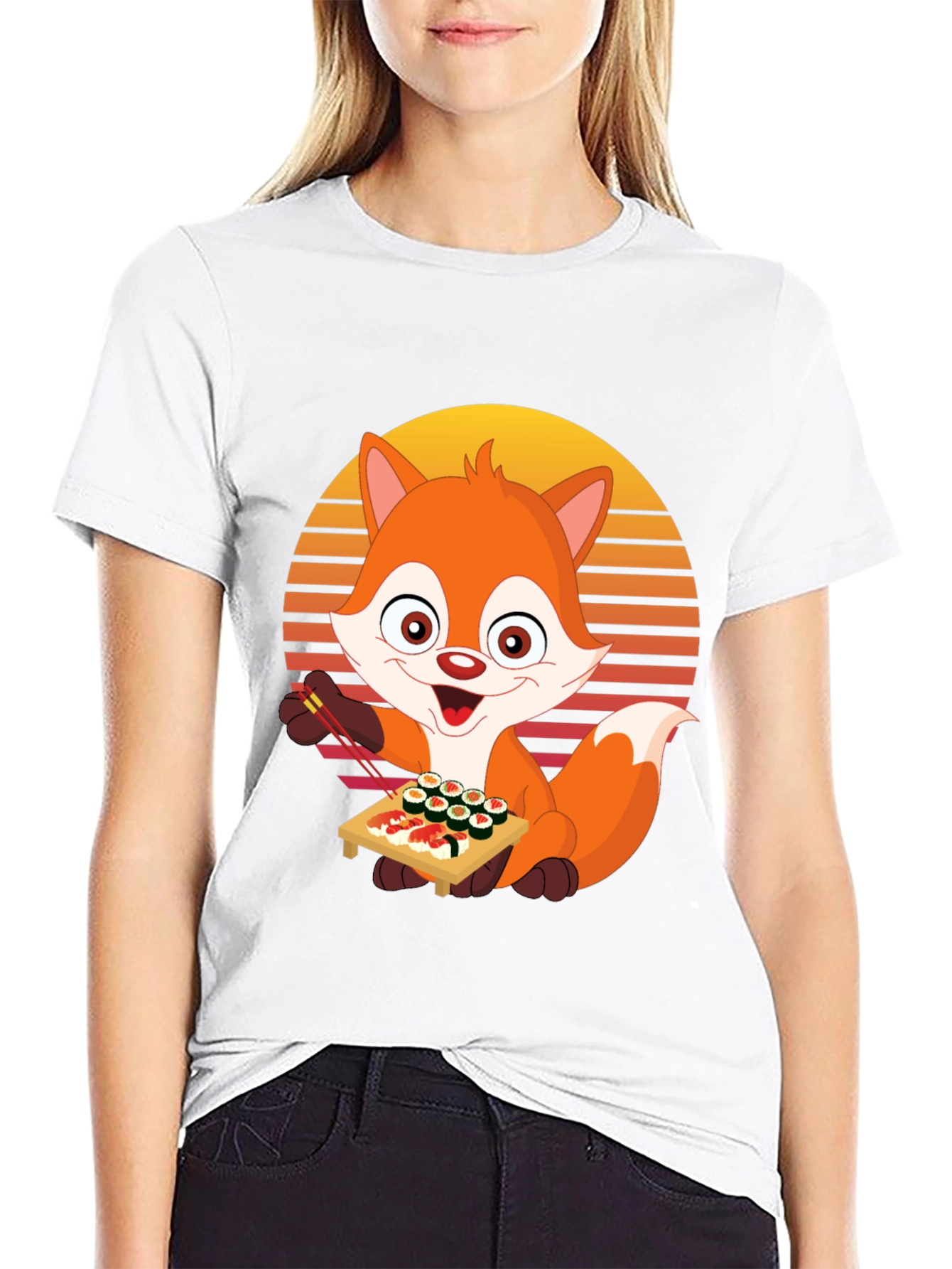 Fox Sushi Lover Graphic Tee