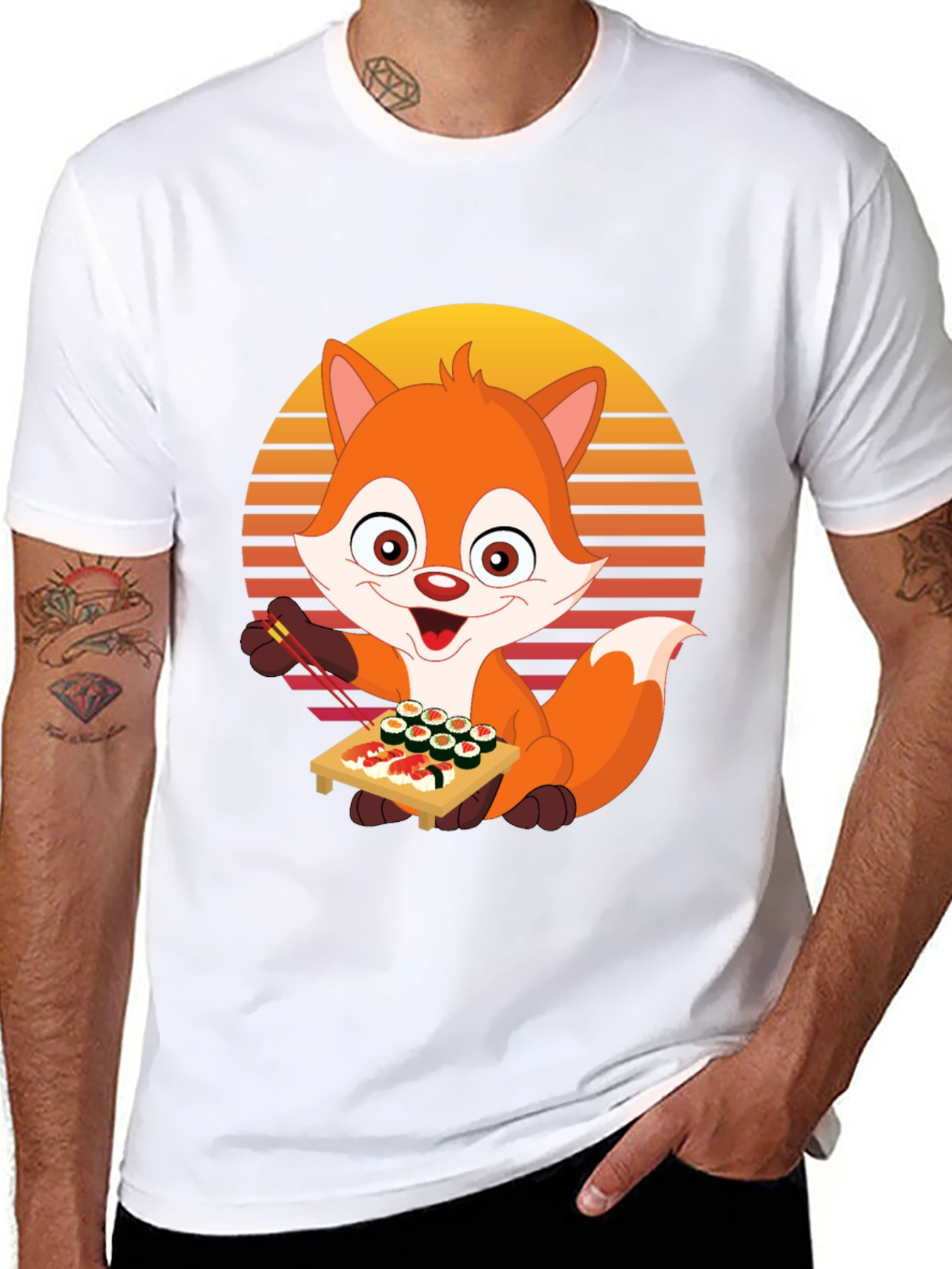 Fox Sushi Lover Graphic Tee