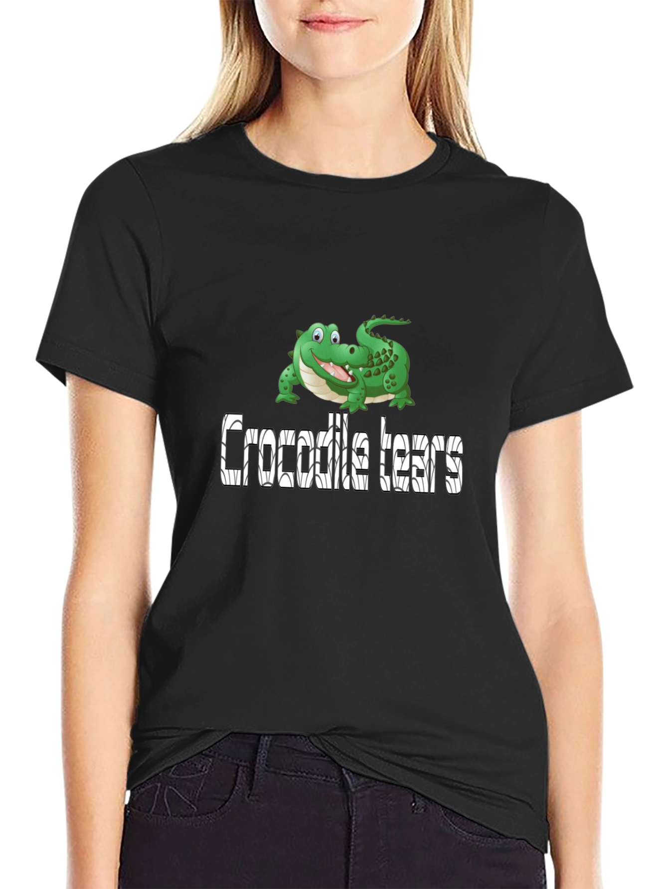 Crocodile Tears Graphic Tee - Funny Animal Humor